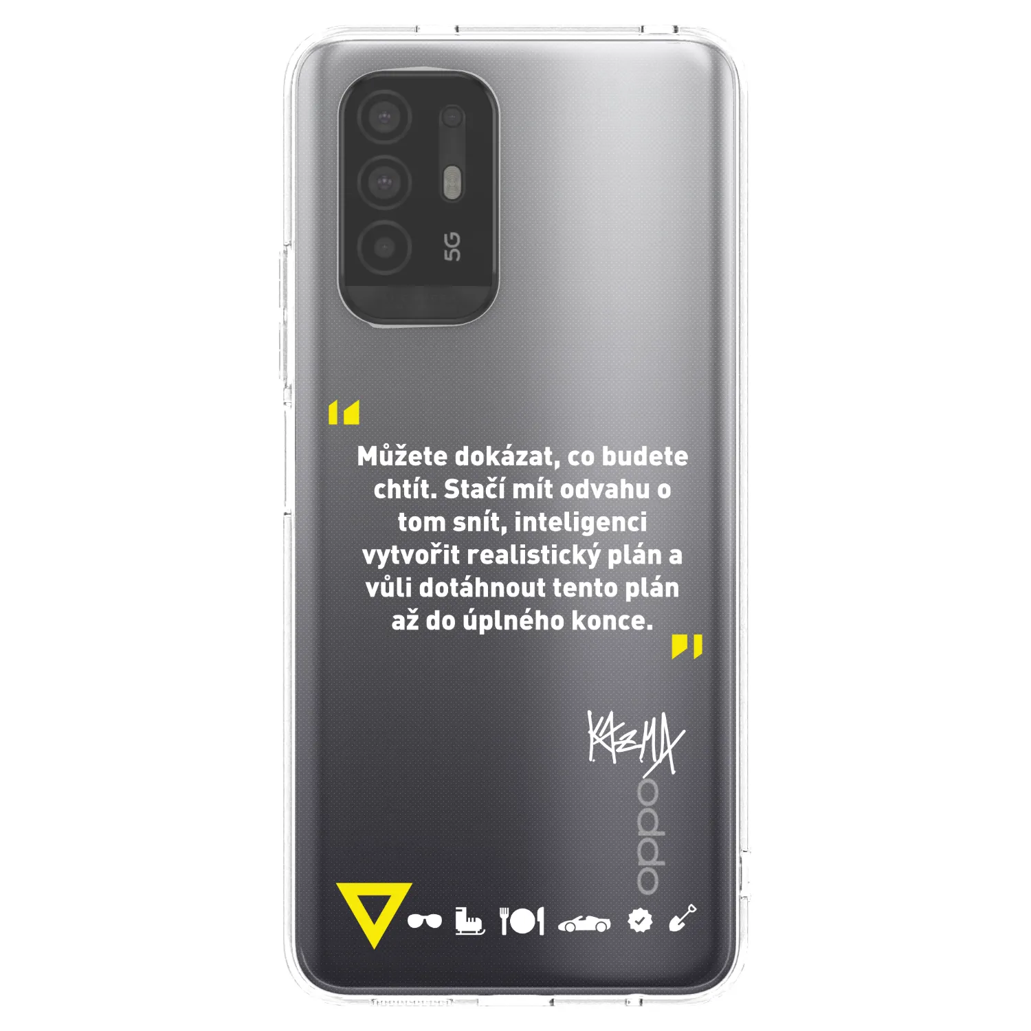 Picasee silikónový prehľadný obal pre OPPO A94 5G - Kazma - MŮŽETE DOKÁZAT, CO BUDETE CHTÍT