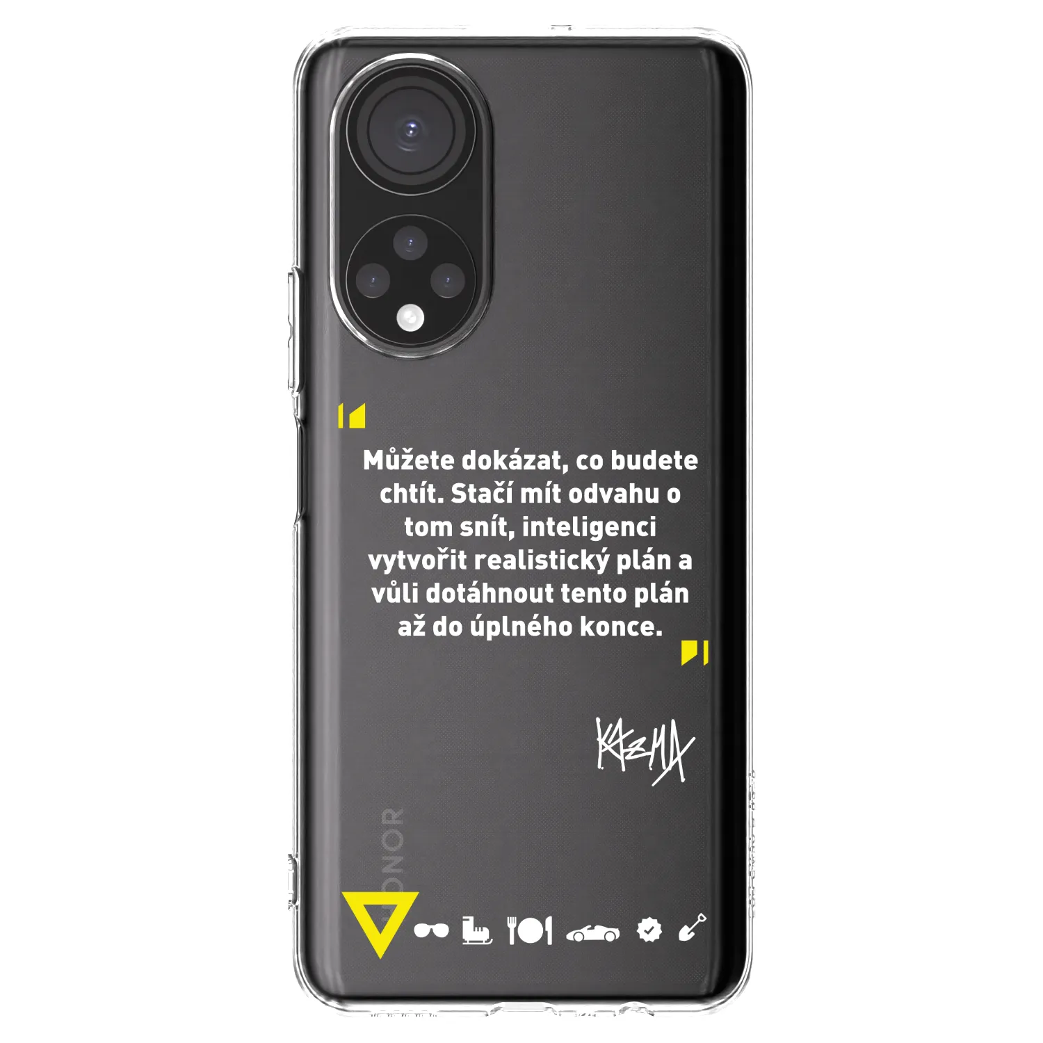 Picasee silikónový prehľadný obal pre Honor X7 - Kazma - MŮŽETE DOKÁZAT, CO BUDETE CHTÍT