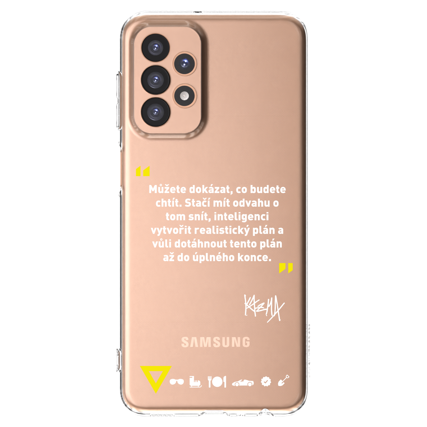 Silikónový prehľadný obal pre Samsung Galaxy A23 A236B 5G - Kazma - MŮŽETE DOKÁZAT, CO BUDETE CHTÍT