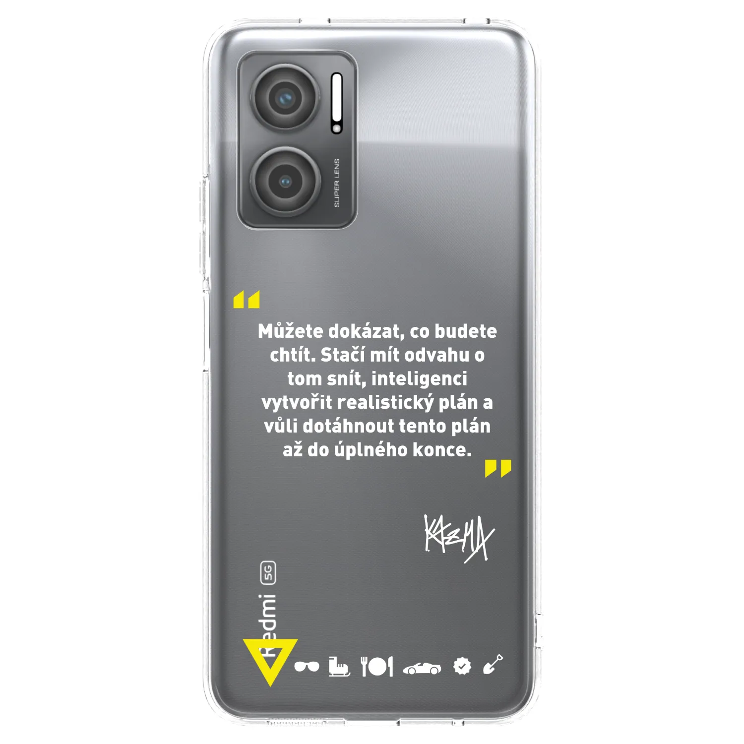 Silikónový prehľadný obal pre Xiaomi Redmi 10 5G - Kazma - MŮŽETE DOKÁZAT, CO BUDETE CHTÍT