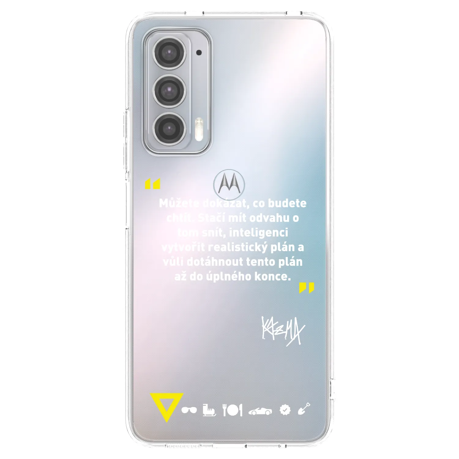 Picasee silikónový prehľadný obal pre Motorola Edge 20 - Kazma - MŮŽETE DOKÁZAT, CO BUDETE CHTÍT