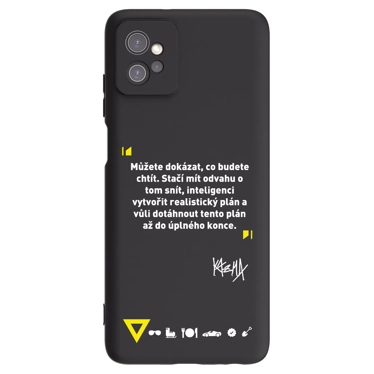 Picasee silikónový čierny obal pre Motorola Moto G32 - Kazma - MŮŽETE DOKÁZAT, CO BUDETE CHTÍT