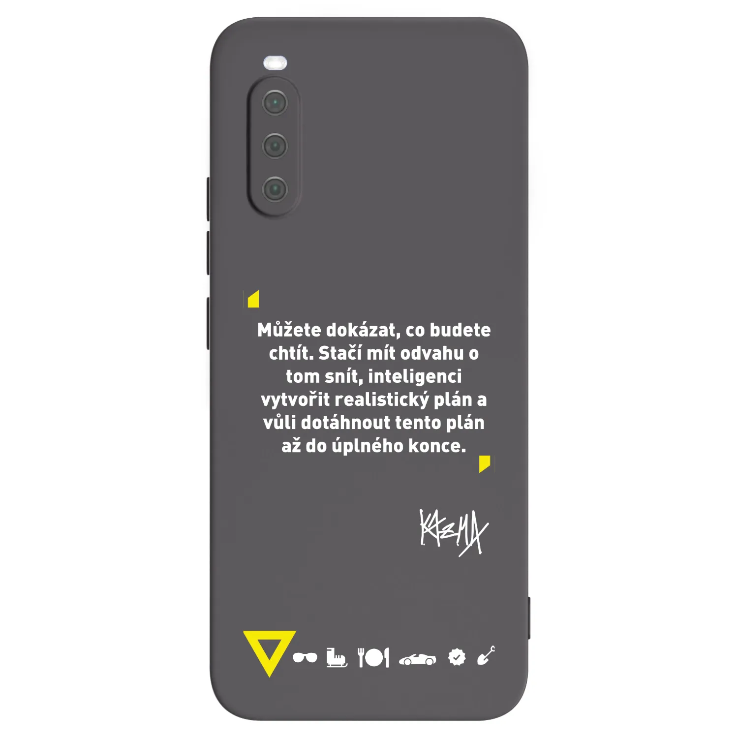 Picasee silikónový čierny obal pre Sony Xperia 10 III - Kazma - MŮŽETE DOKÁZAT, CO BUDETE CHTÍT