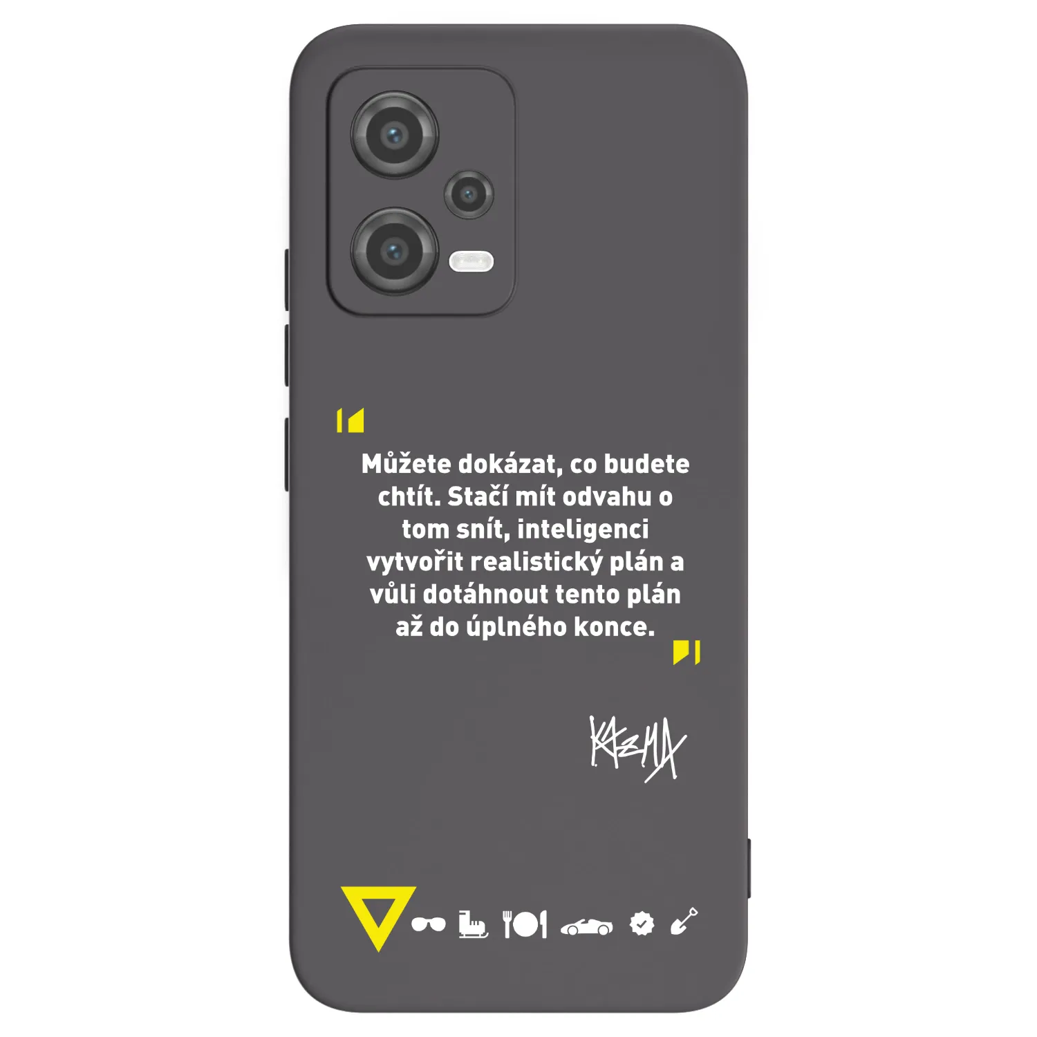 Picasee silikónový čierny obal pre Xiaomi Poco X5 - Kazma - MŮŽETE DOKÁZAT, CO BUDETE CHTÍT