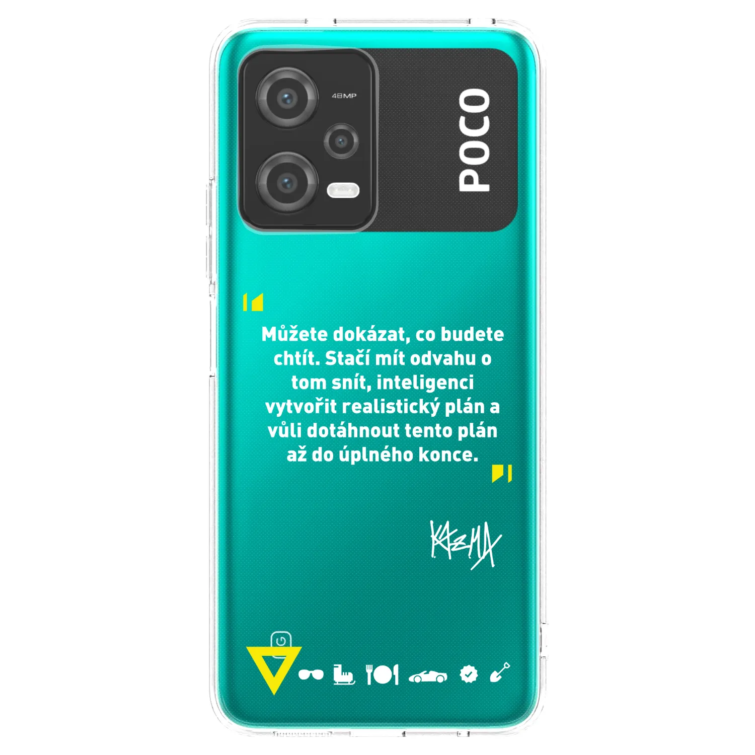 Picasee silikónový prehľadný obal pre Xiaomi Poco X5 - Kazma - MŮŽETE DOKÁZAT, CO BUDETE CHTÍT