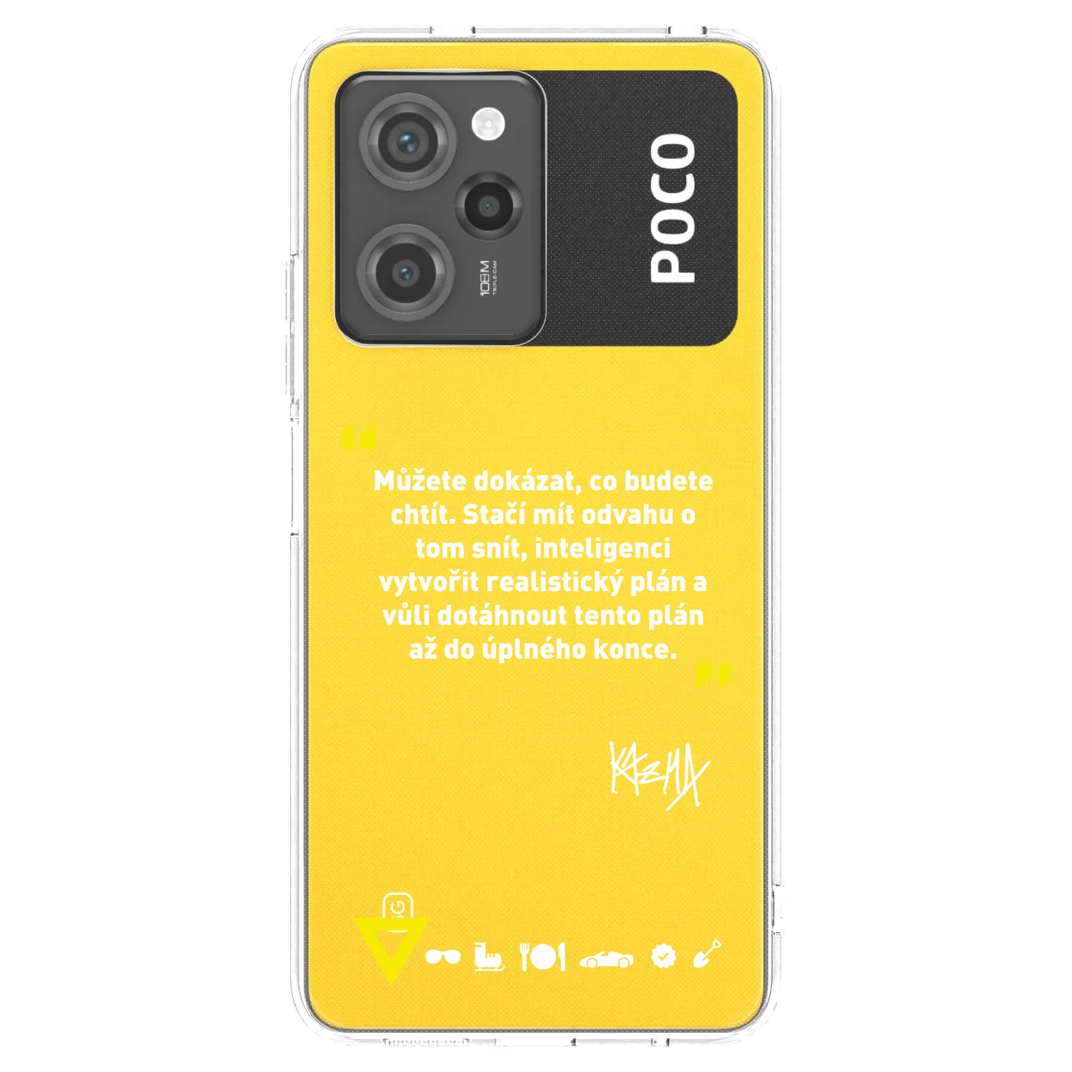Picasee silikónový čierny obal pre Xiaomi Poco X5 Pro - Kazma - MŮŽETE DOKÁZAT, CO BUDETE CHTÍT