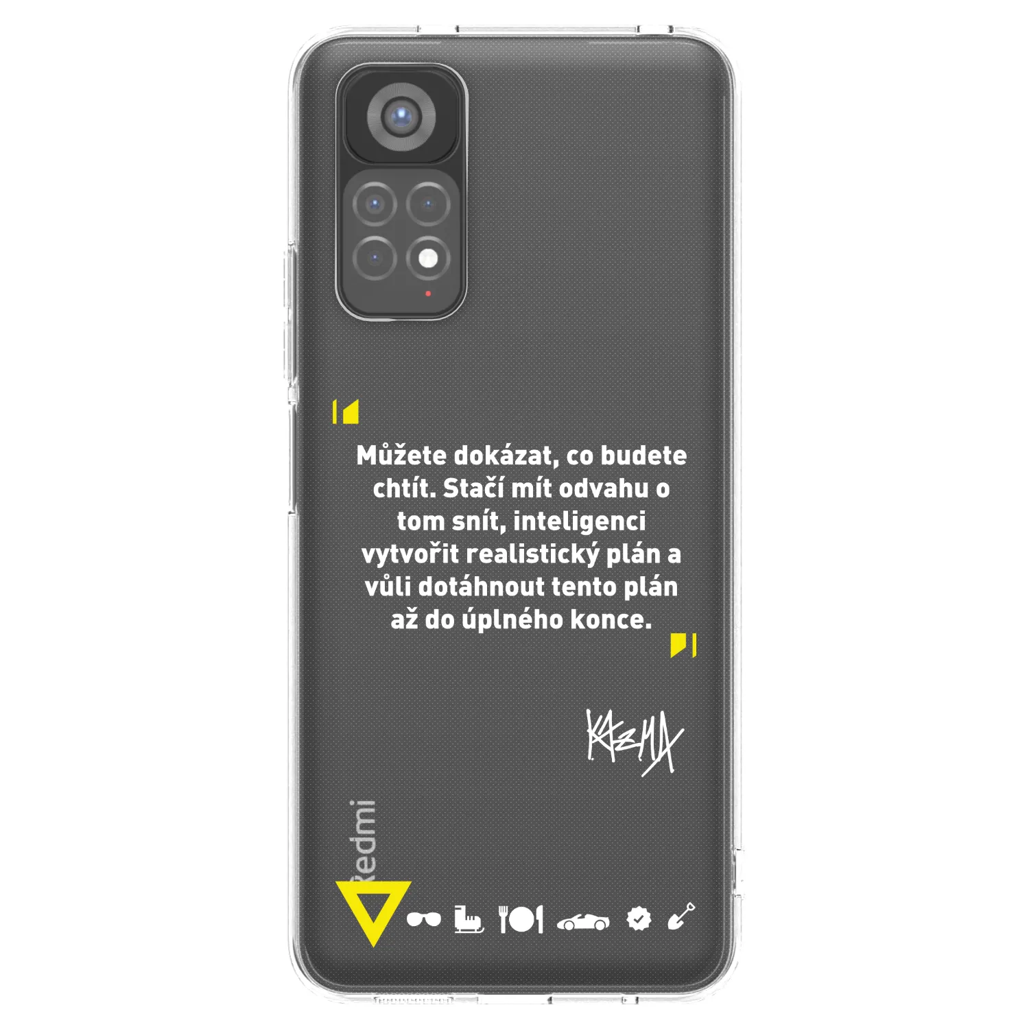 Picasee silikónový prehľadný obal pre Xiaomi Redmi Note 11S 5G - Kazma - MŮŽETE DOKÁZAT, CO BUDETE CHTÍT