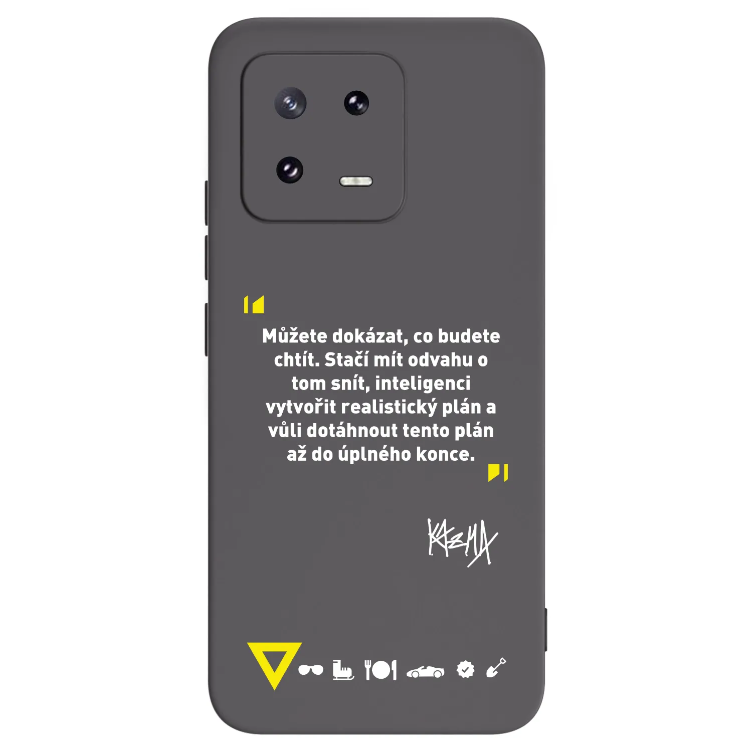 Picasee silikónový čierny obal pre Xiaomi 13 Pro - Kazma - MŮŽETE DOKÁZAT, CO BUDETE CHTÍT