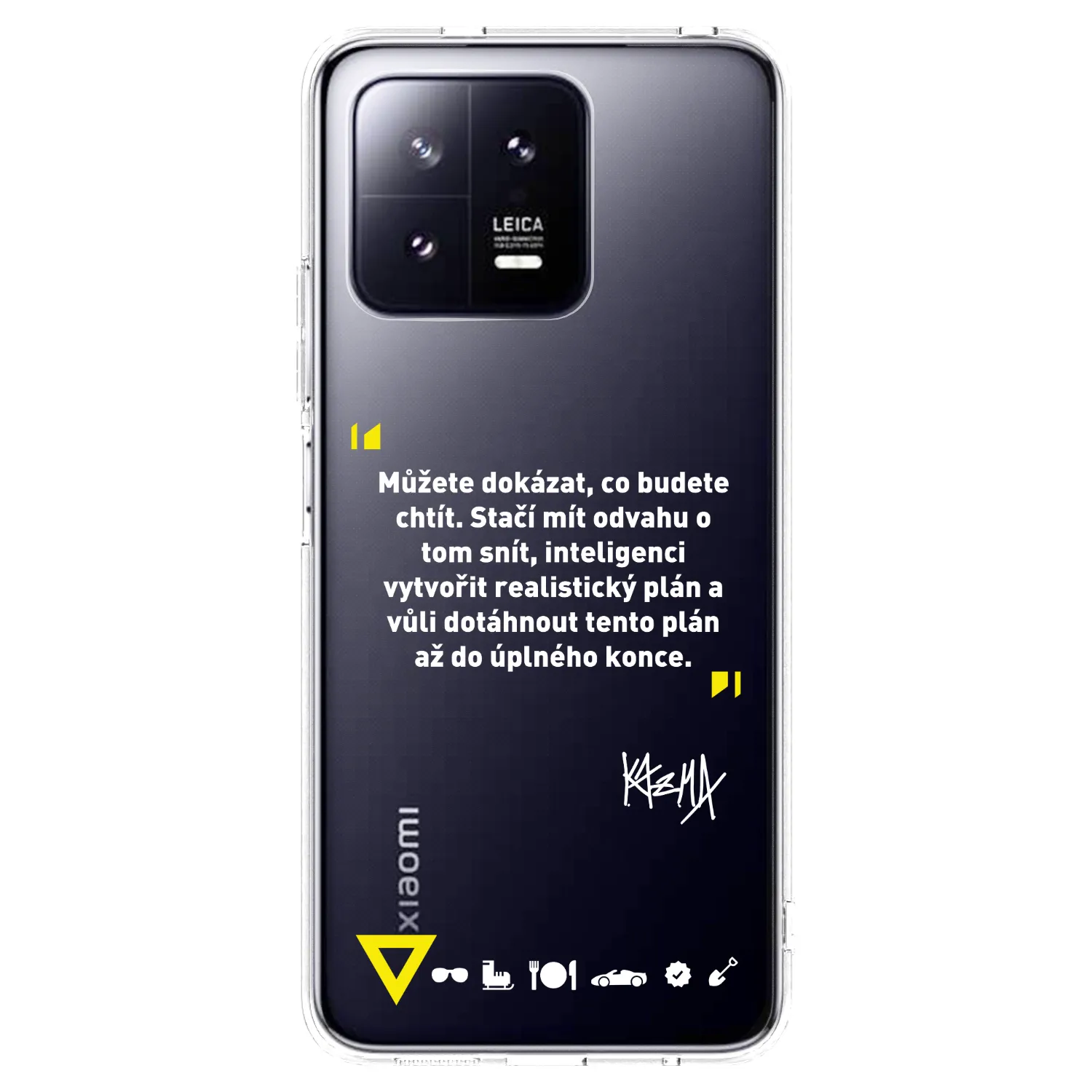 Picasee silikónový prehľadný obal pre Xiaomi 13 Pro - Kazma - MŮŽETE DOKÁZAT, CO BUDETE CHTÍT