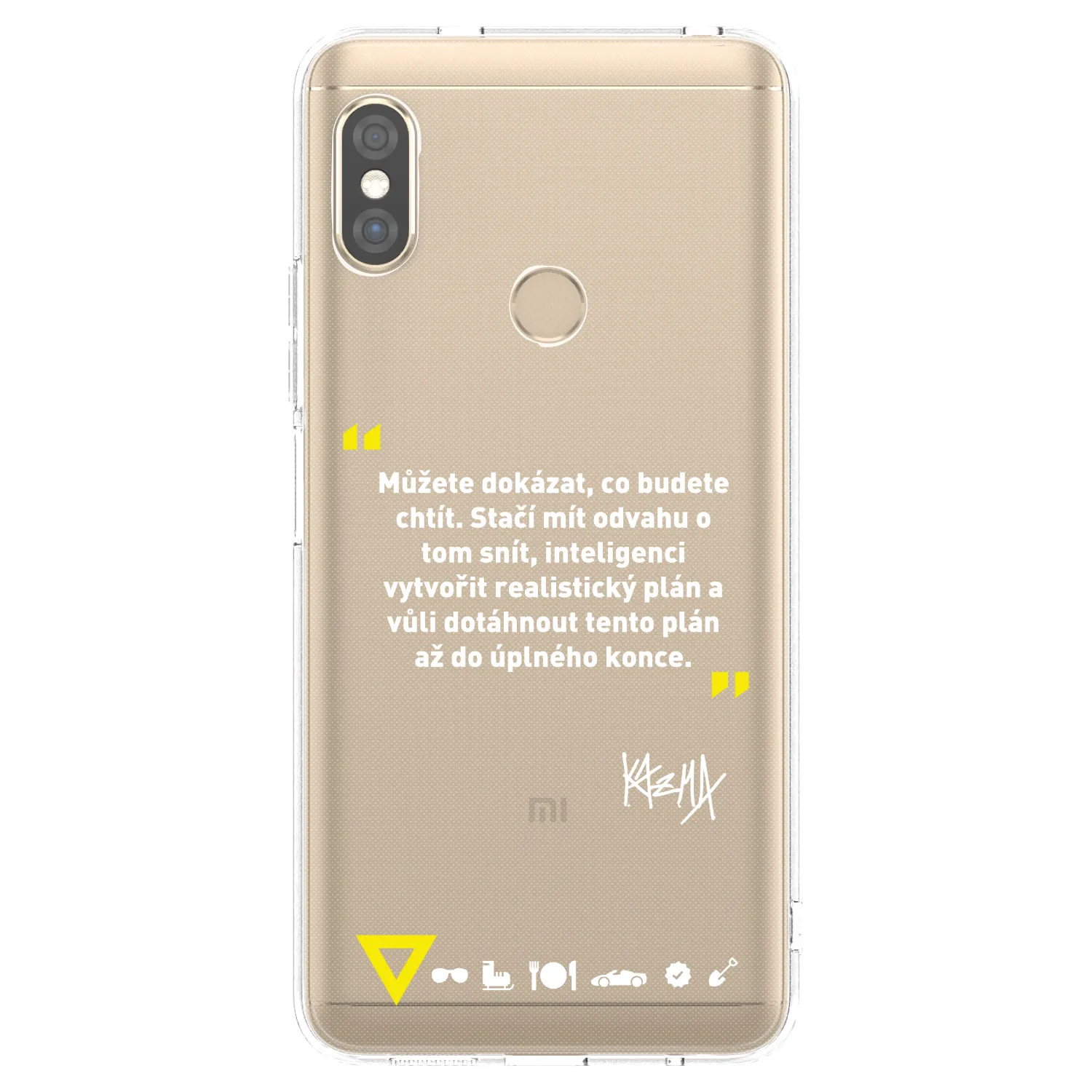 Silikónový prehľadný obal pre Xiaomi Redmi Note 5 Global - Kazma - MŮŽETE DOKÁZAT, CO BUDETE CHTÍT