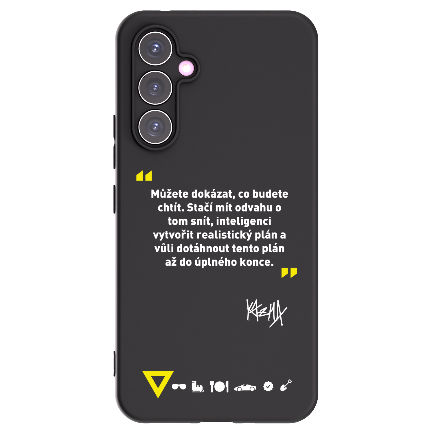 Picasee silikónový čierny obal pre Samsung Galaxy A54 5G A546B - Kazma - MŮŽETE DOKÁZAT, CO BUDETE CHTÍT