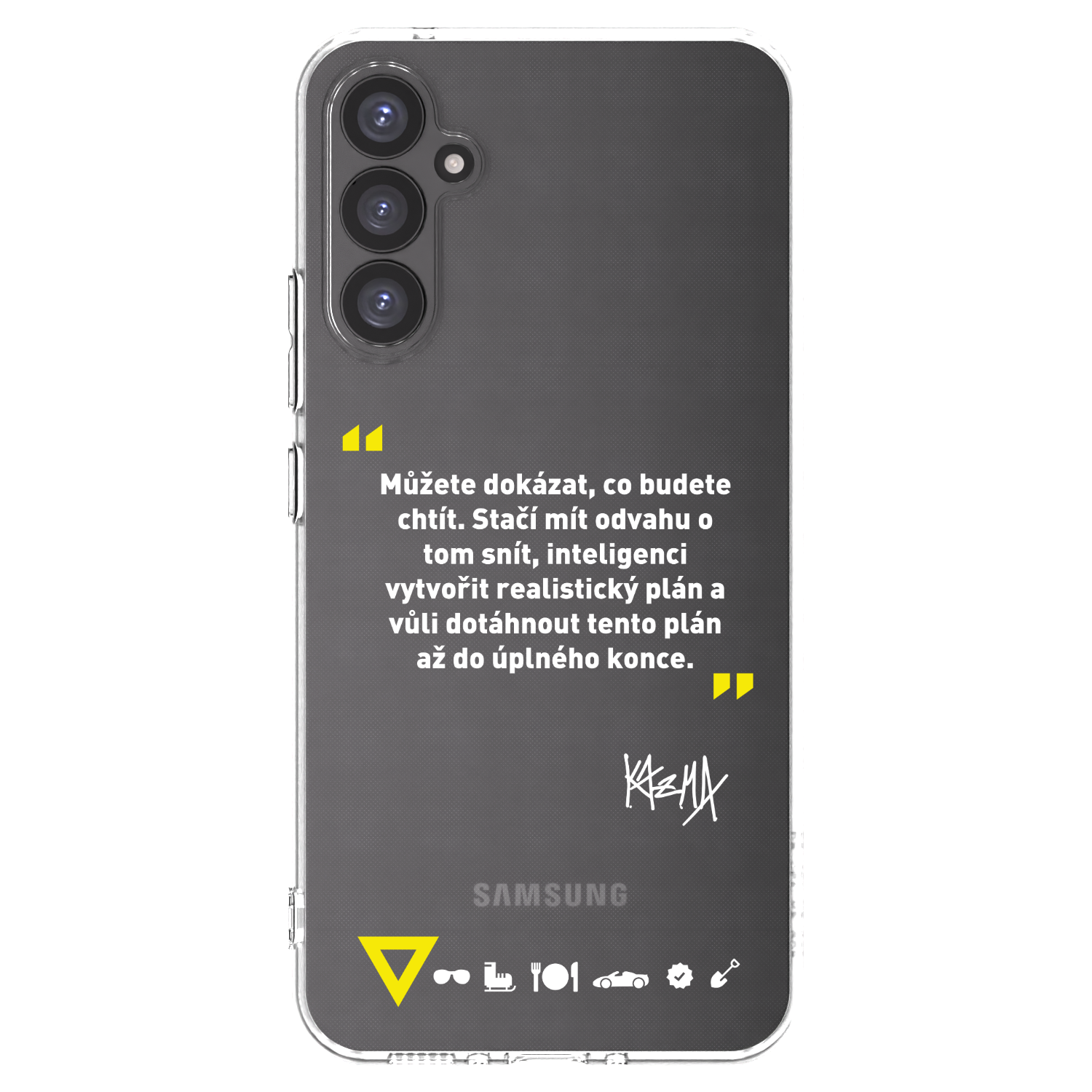 Picasee silikónový prehľadný obal pre Samsung Galaxy A34 5G A346B - Kazma - MŮŽETE DOKÁZAT, CO BUDETE CHTÍT