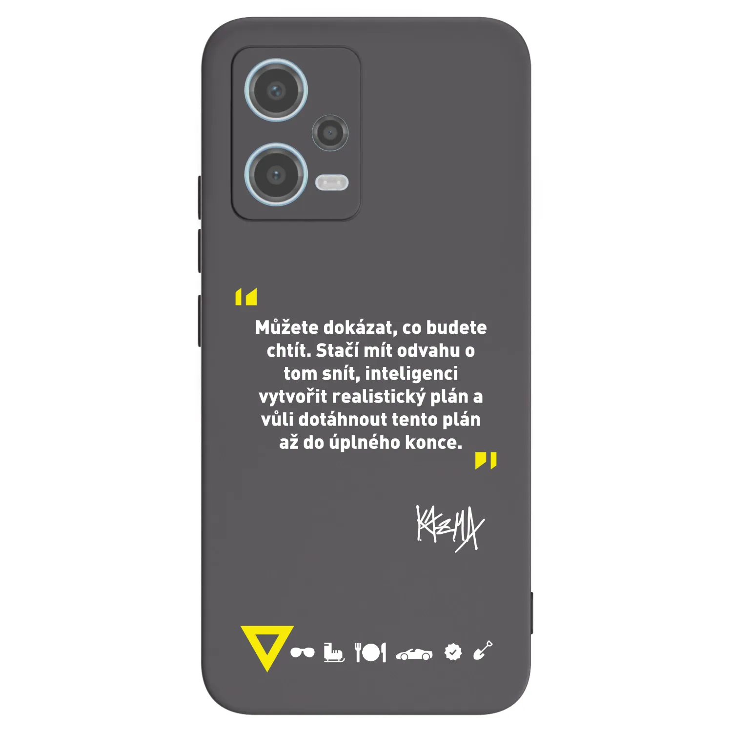 Picasee silikónový čierny obal pre Xiaomi Redmi Note 12 5G - Kazma - MŮŽETE DOKÁZAT, CO BUDETE CHTÍT