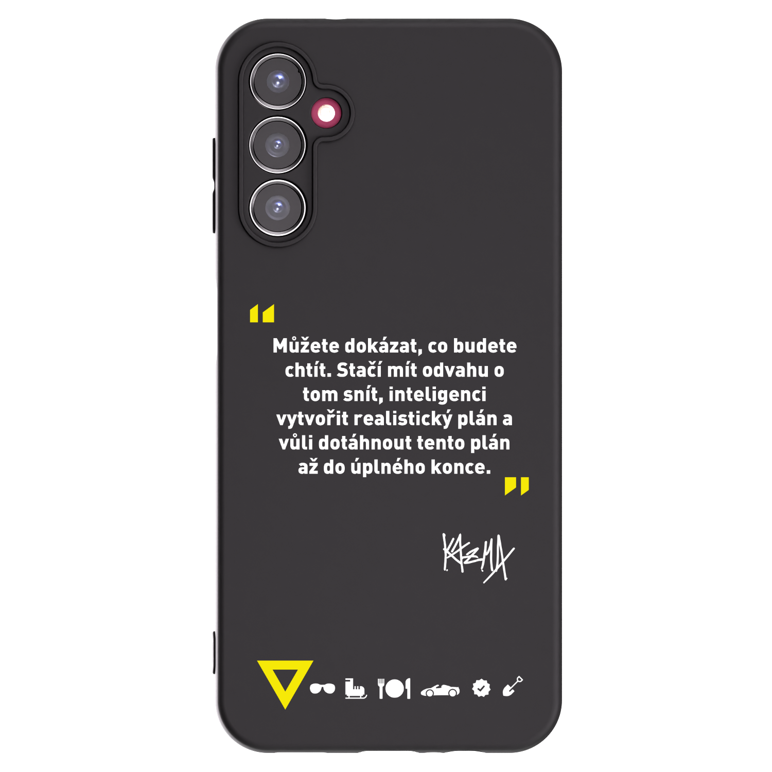 Picasee silikónový čierny obal pre Samsung Galaxy A14 4G A145R - Kazma - MŮŽETE DOKÁZAT, CO BUDETE CHTÍT