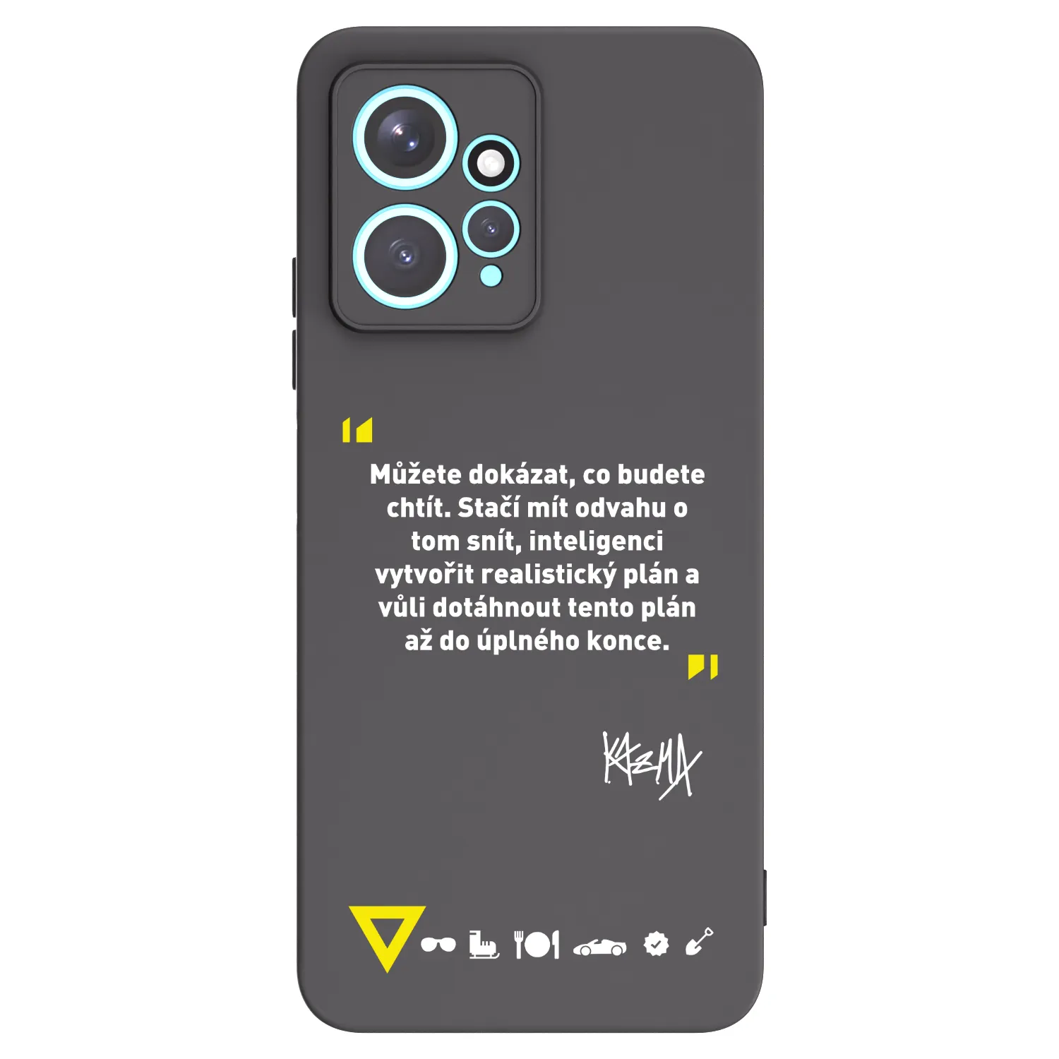 Picasee silikónový čierny obal pre Xiaomi Redmi Note 12 4G - Kazma - MŮŽETE DOKÁZAT, CO BUDETE CHTÍT