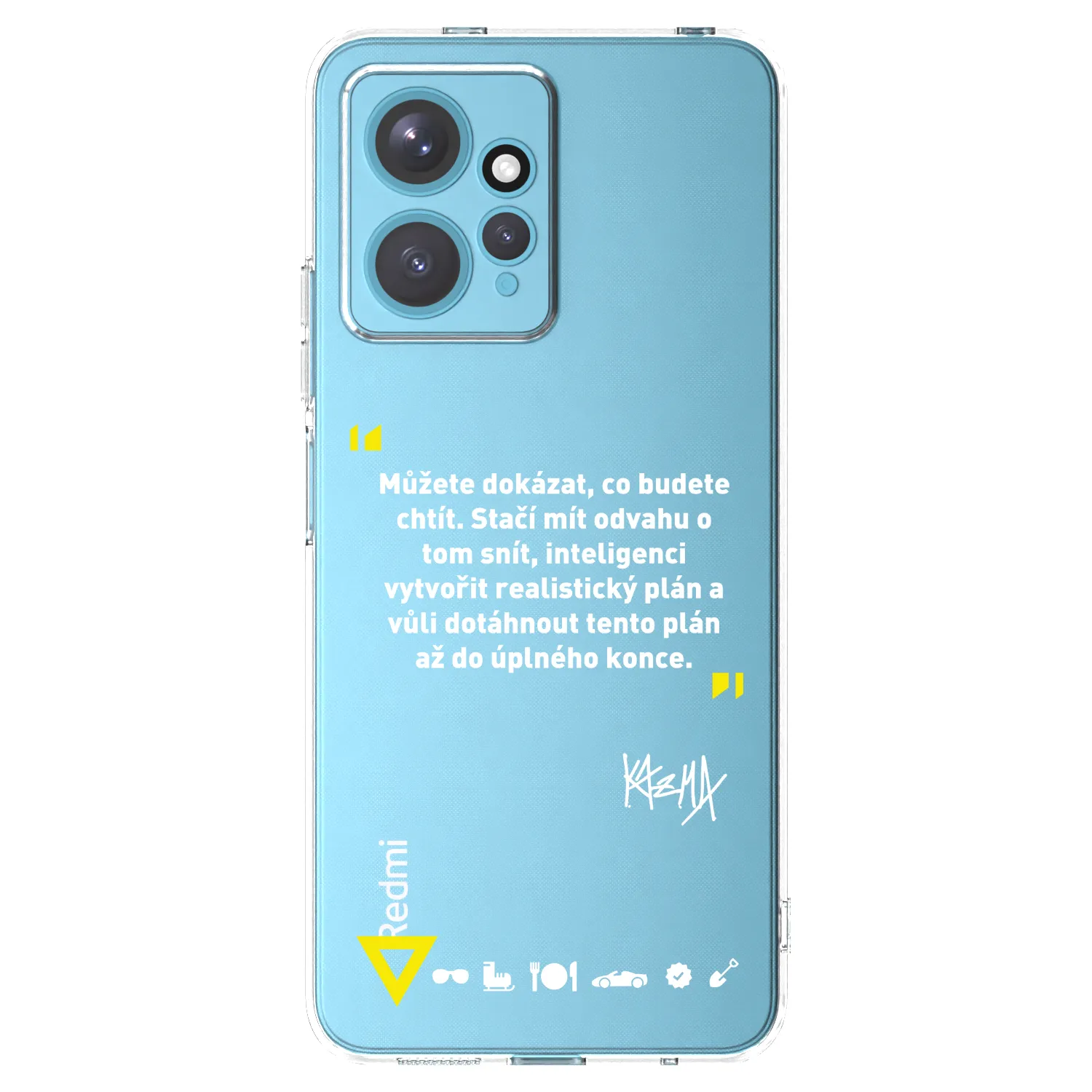 Picasee silikónový prehľadný obal pre Xiaomi Redmi Note 12 4G - Kazma - MŮŽETE DOKÁZAT, CO BUDETE CHTÍT