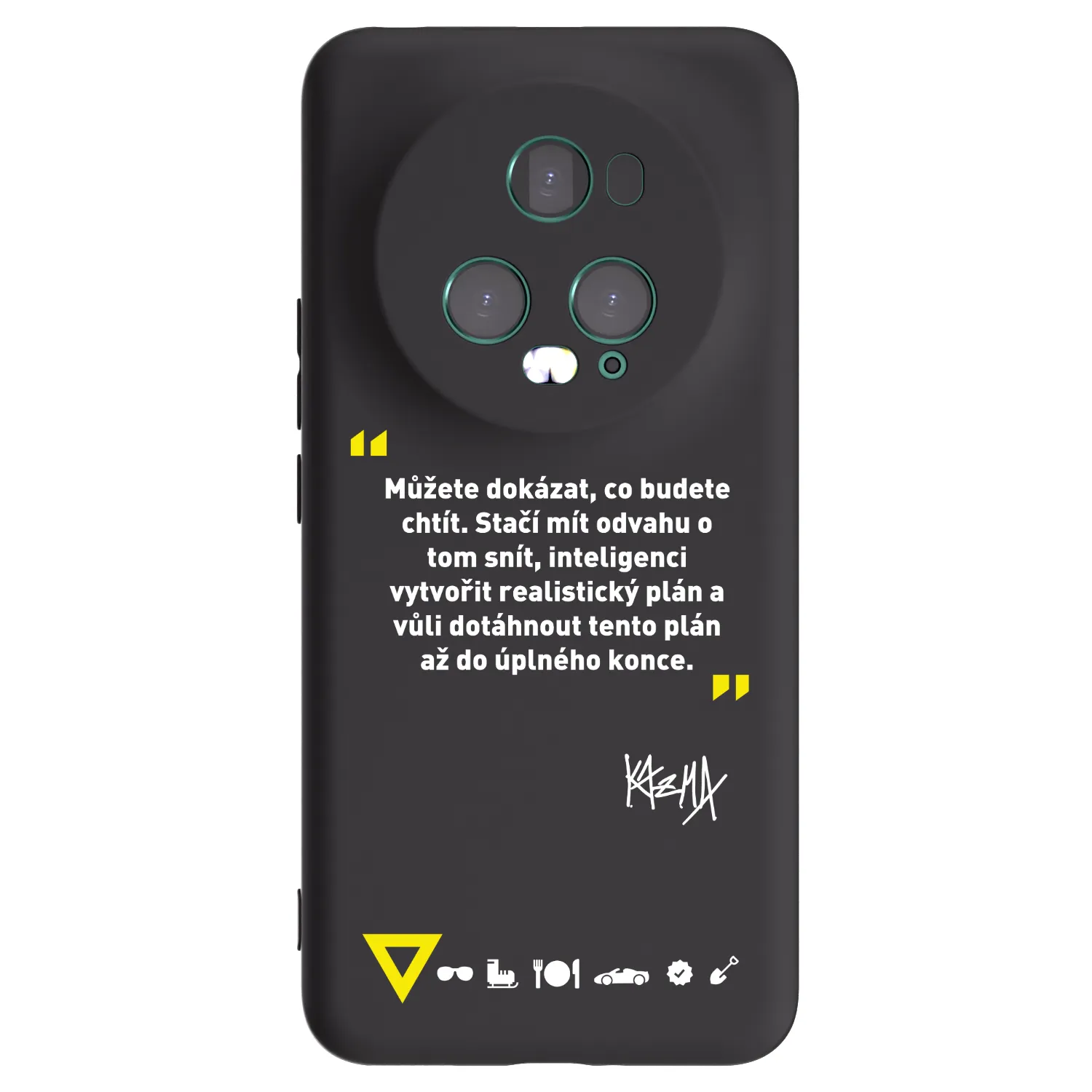 Picasee silikónový čierny obal pre Honor Magic5 Pro - Kazma - MŮŽETE DOKÁZAT, CO BUDETE CHTÍT