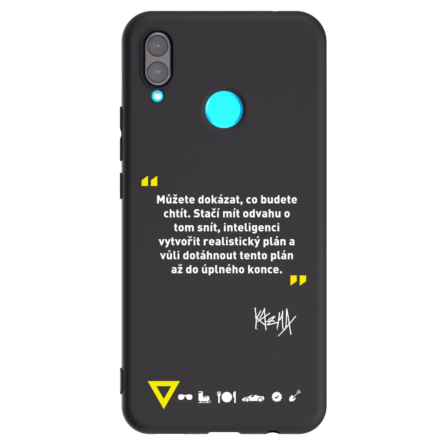 Picasee silikónový čierny obal pre Huawei Nova 3 - Kazma - MŮŽETE DOKÁZAT, CO BUDETE CHTÍT