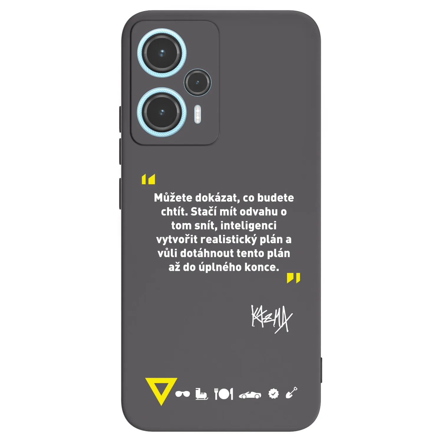 Picasee silikónový čierny obal pre Xiaomi Poco F5 - Kazma - MŮŽETE DOKÁZAT, CO BUDETE CHTÍT