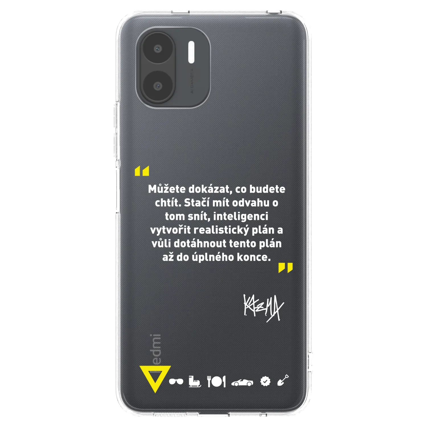 Picasee silikónový prehľadný obal pre Xiaomi Redmi A2 - Kazma - MŮŽETE DOKÁZAT, CO BUDETE CHTÍT