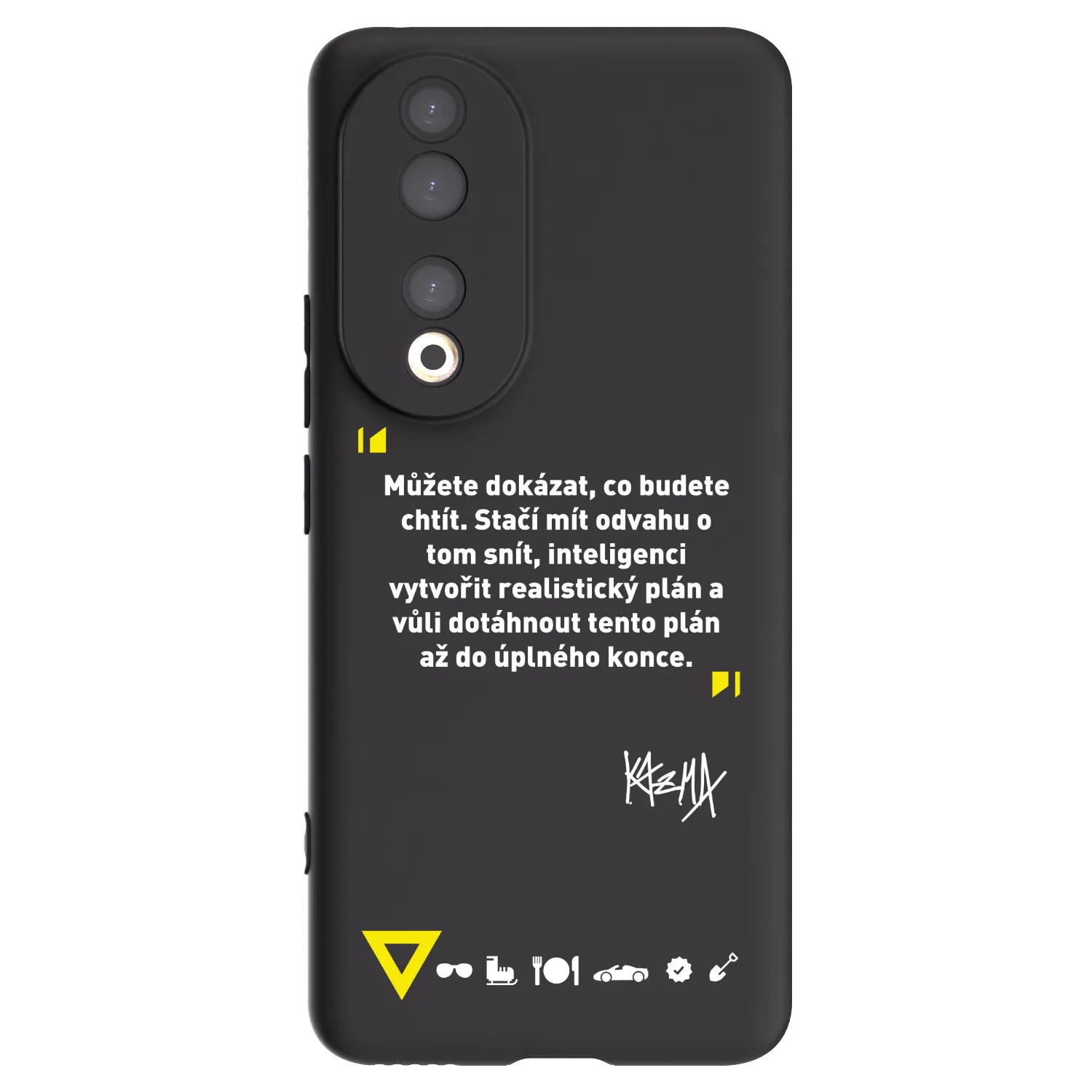 Picasee silikónový čierny obal pre Honor 90 5G - Kazma - MŮŽETE DOKÁZAT, CO BUDETE CHTÍT