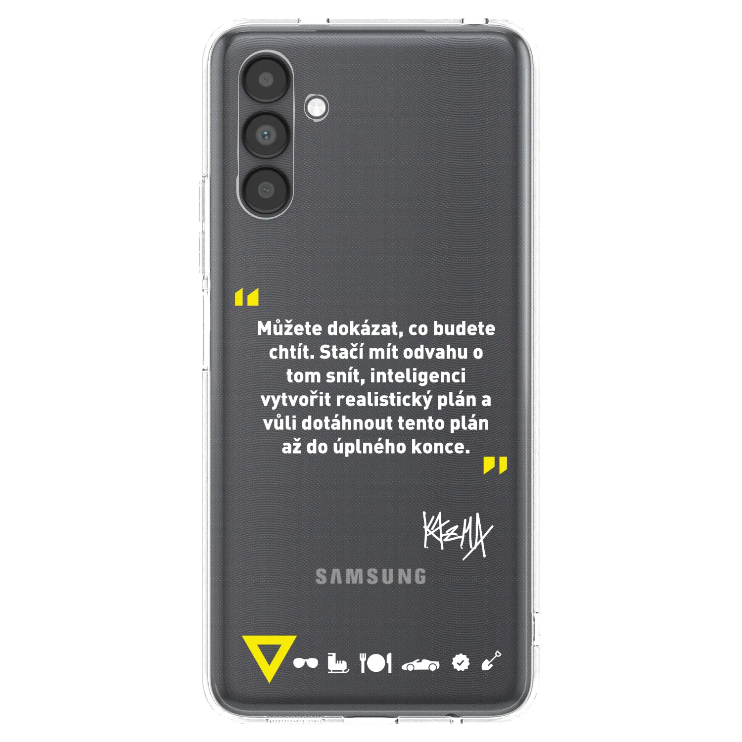 Picasee silikónový prehľadný obal pre Samsung Galaxy A04s A047F - Kazma - MŮŽETE DOKÁZAT, CO BUDETE CHTÍT