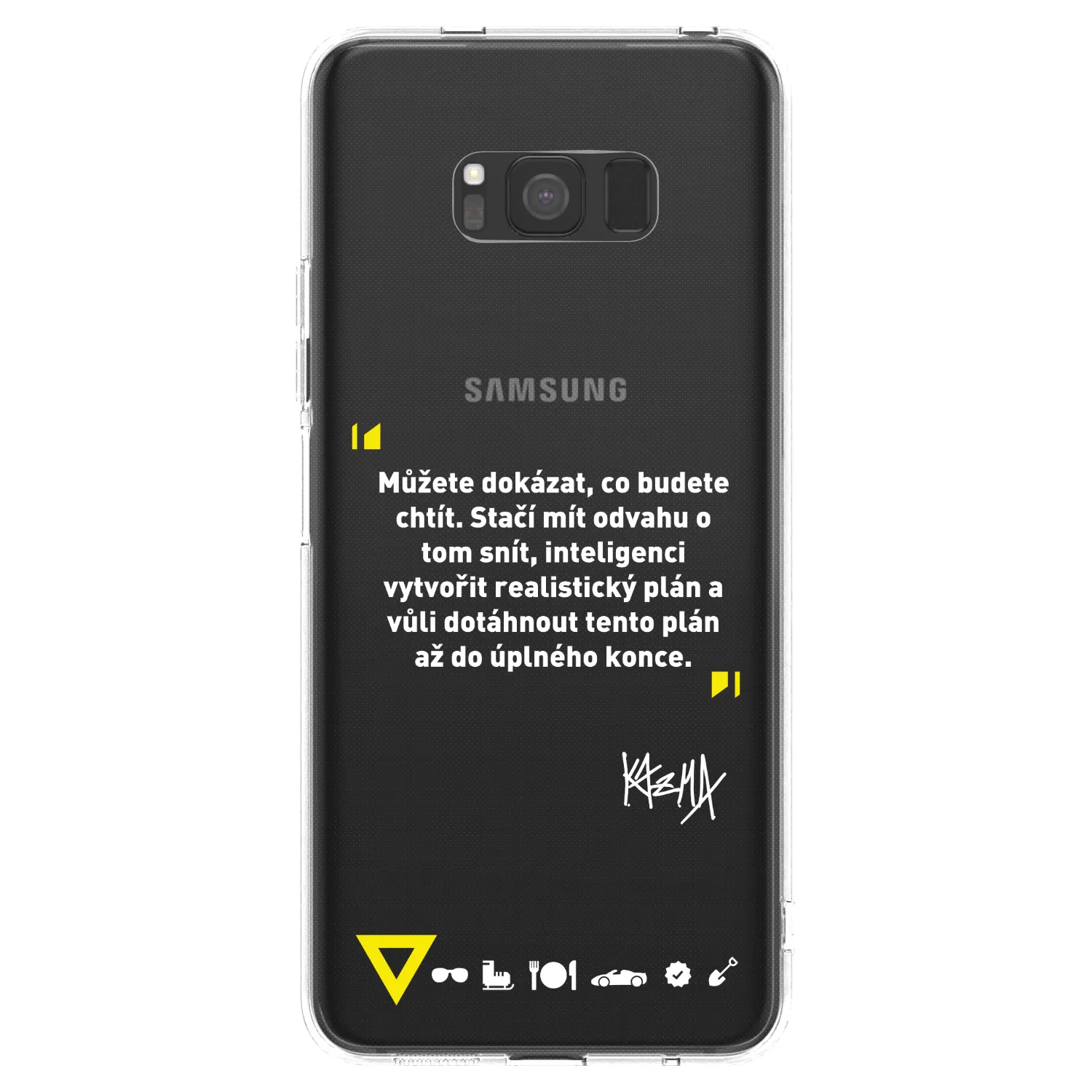 Picasee silikónový prehľadný obal pre Samsung Galaxy S8 G950F - Kazma - MŮŽETE DOKÁZAT, CO BUDETE CHTÍT