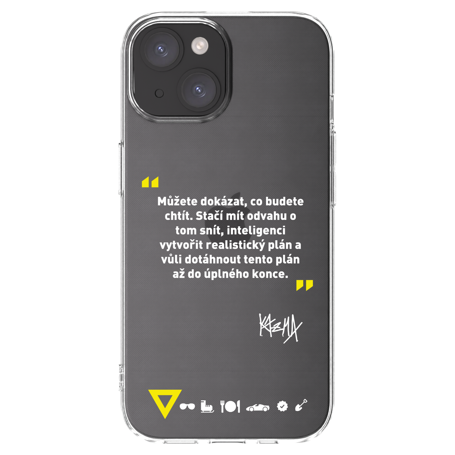 Picasee silikónový prehľadný obal pre Apple iPhone 15 - Kazma - MŮŽETE DOKÁZAT, CO BUDETE CHTÍT