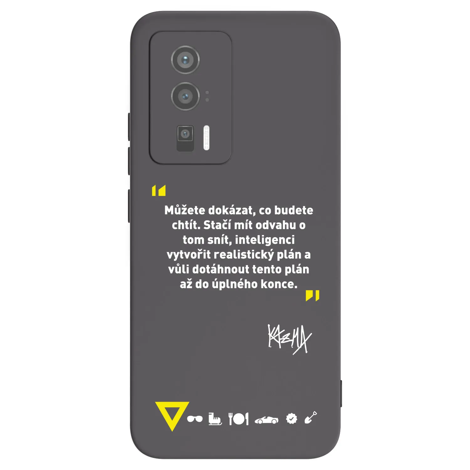 Picasee silikónový čierny obal pre Xiaomi Poco F5 Pro 5G - Kazma - MŮŽETE DOKÁZAT, CO BUDETE CHTÍT