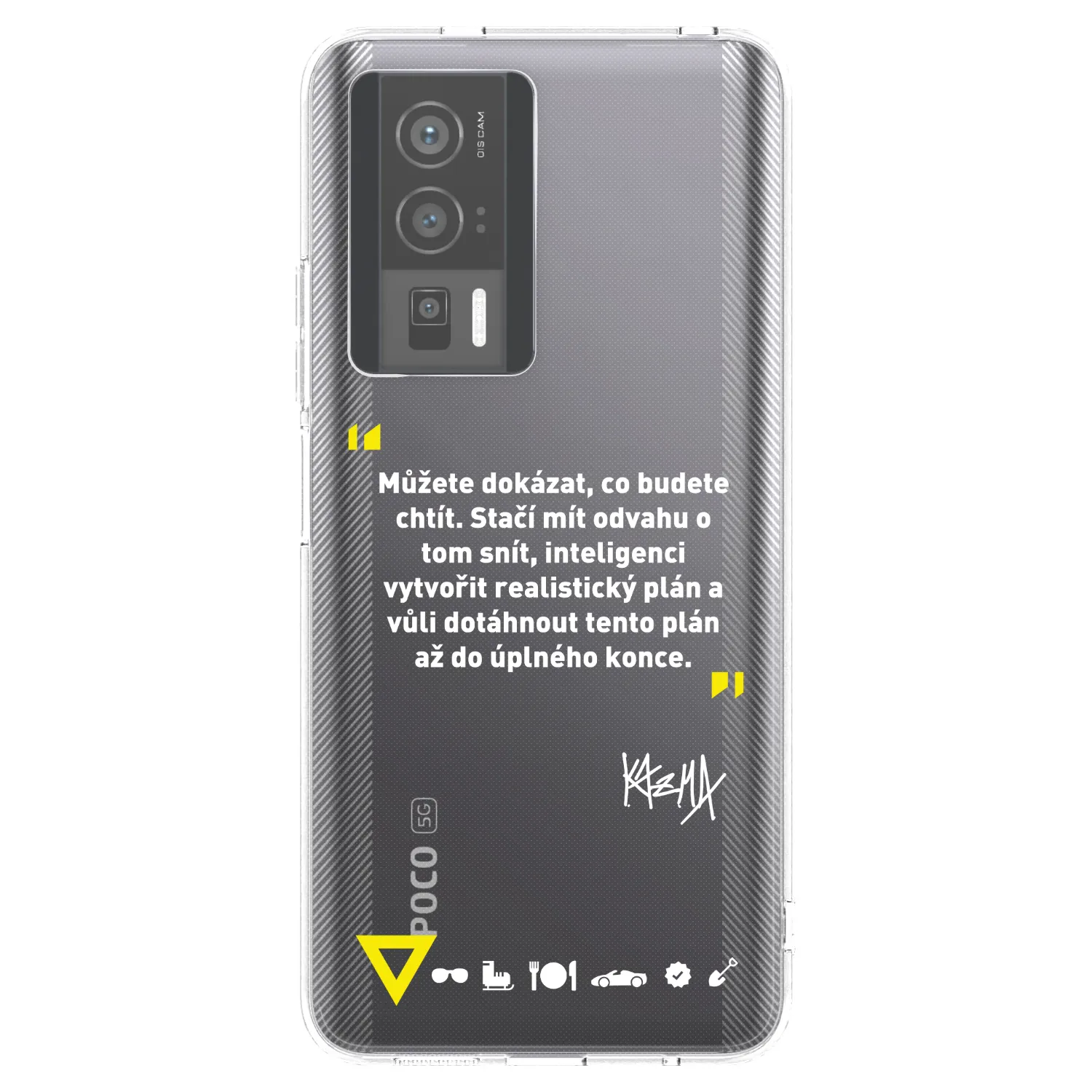 Picasee silikónový prehľadný obal pre Xiaomi Poco F5 Pro 5G - Kazma - MŮŽETE DOKÁZAT, CO BUDETE CHTÍT