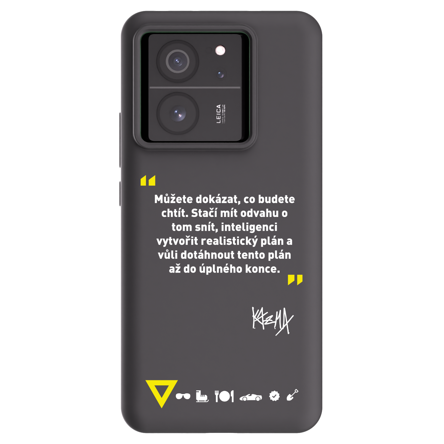 Picasee silikónový čierny obal pre Xiaomi 13T - Kazma - MŮŽETE DOKÁZAT, CO BUDETE CHTÍT
