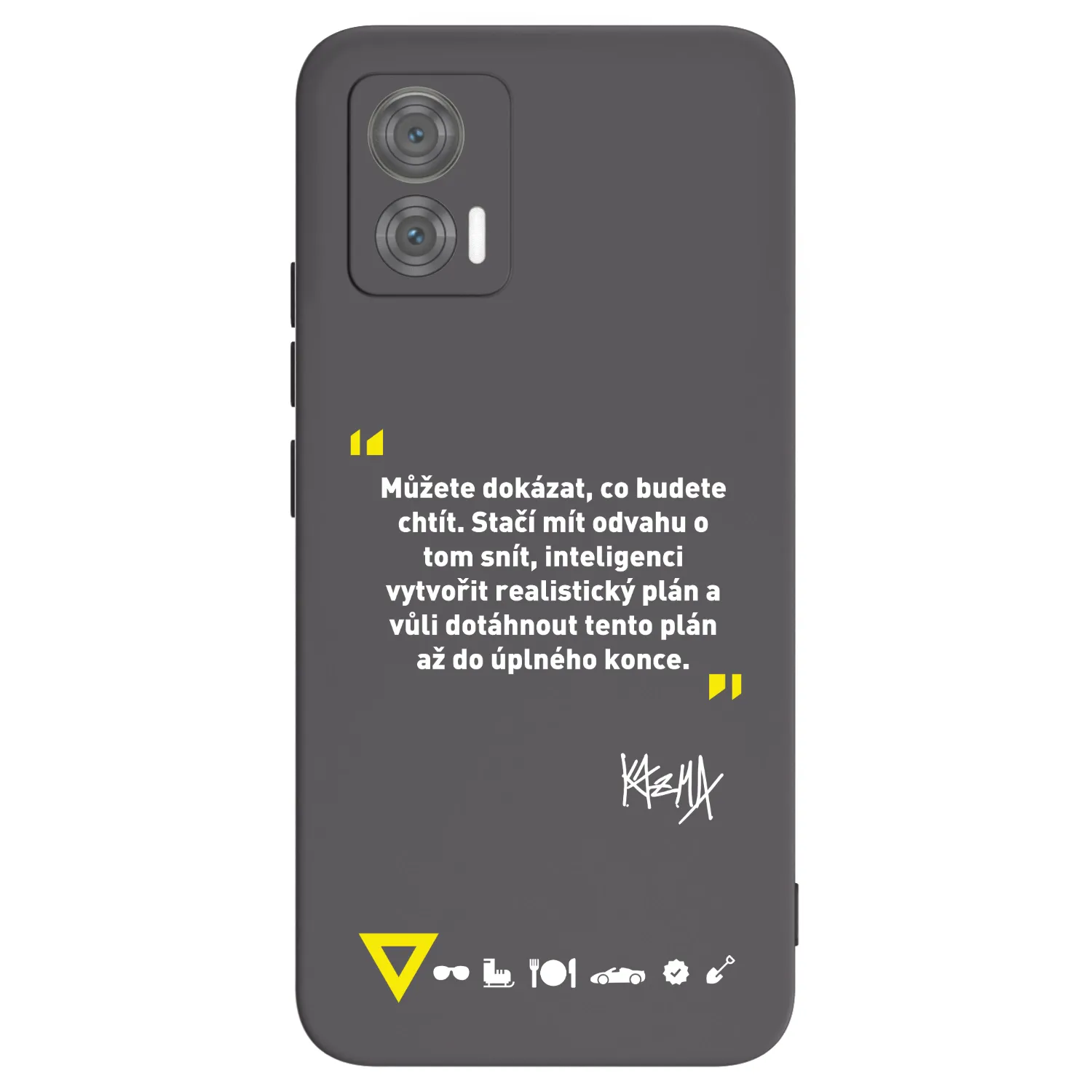 Picasee silikónový čierny obal pre Motorola Edge 30 Neo - Kazma - MŮŽETE DOKÁZAT, CO BUDETE CHTÍT