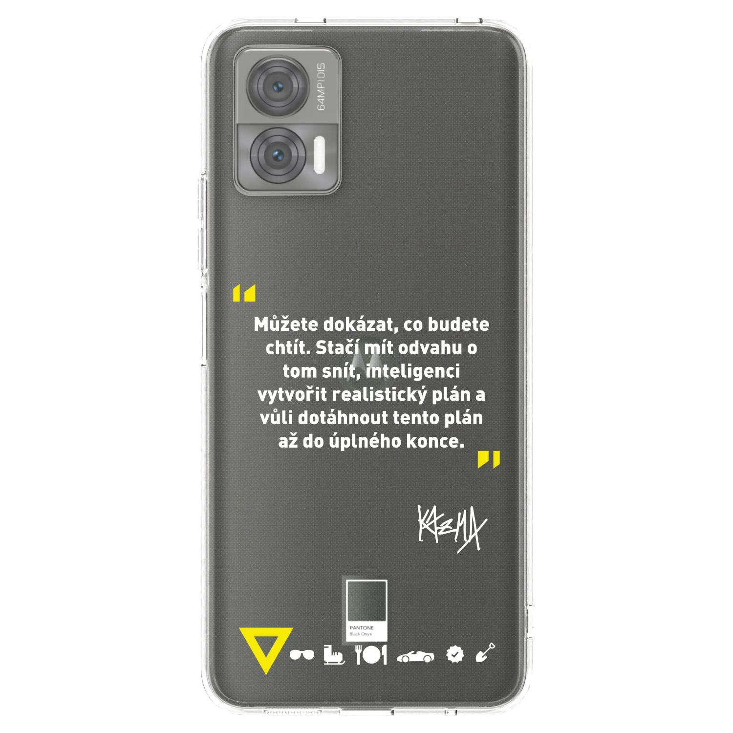 Silikónový prehľadný obal pre Motorola Edge 30 Neo - Kazma - MŮŽETE DOKÁZAT, CO BUDETE CHTÍT