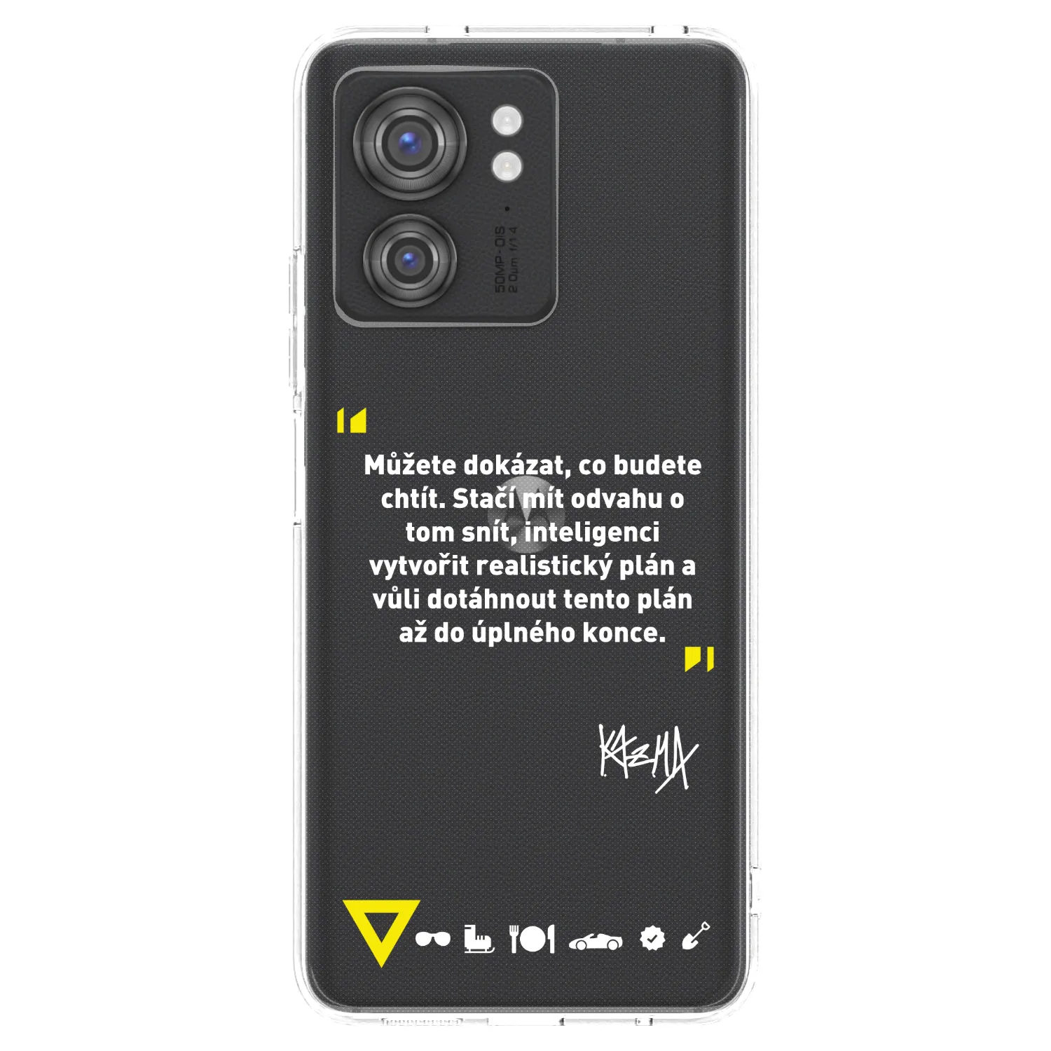 Picasee silikónový prehľadný obal pre Motorola Edge 40 - Kazma - MŮŽETE DOKÁZAT, CO BUDETE CHTÍT