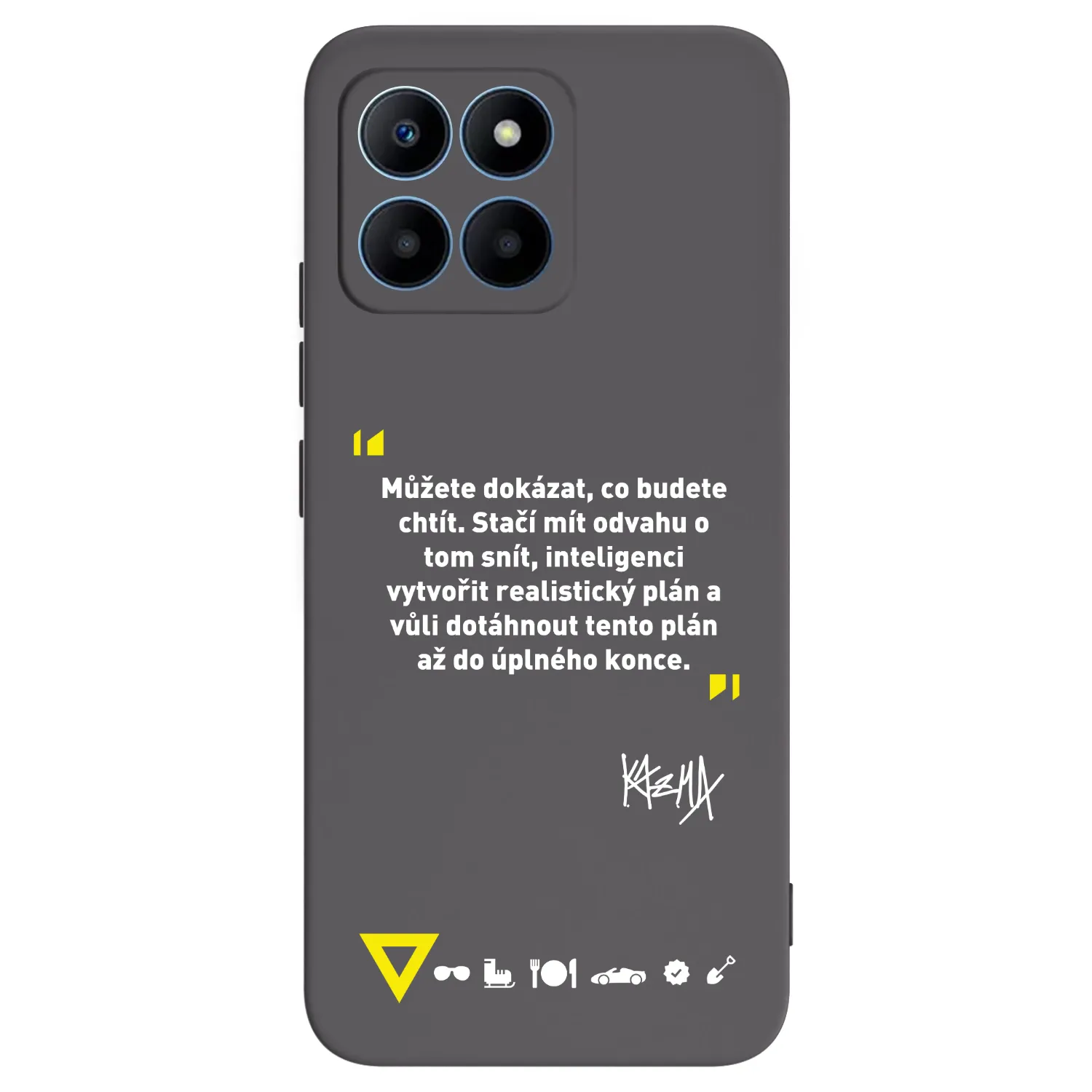 Picasee silikónový čierny obal pre Honor 70 Lite - Kazma - MŮŽETE DOKÁZAT, CO BUDETE CHTÍT