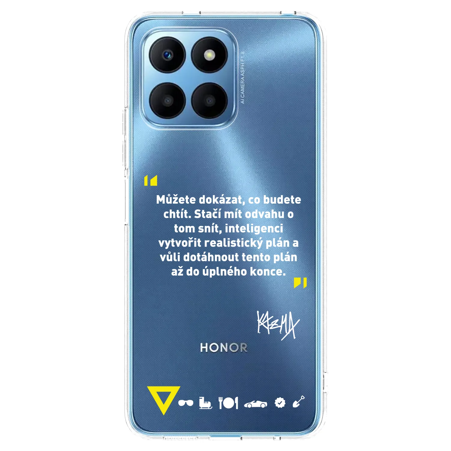 Picasee silikónový prehľadný obal pre Honor 70 Lite - Kazma - MŮŽETE DOKÁZAT, CO BUDETE CHTÍT