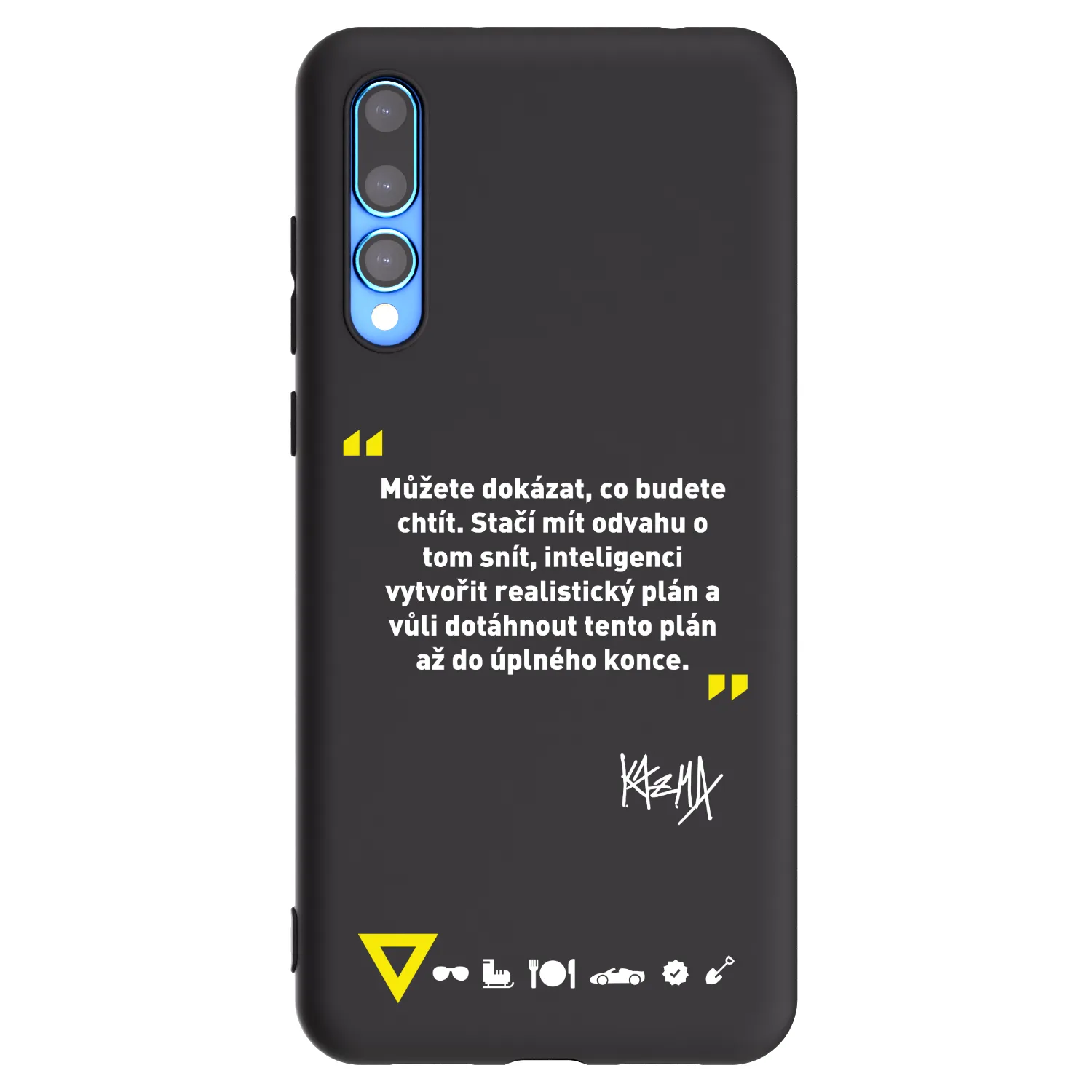 Picasee silikónový čierny obal pre Huawei P20 Pro - Kazma - MŮŽETE DOKÁZAT, CO BUDETE CHTÍT