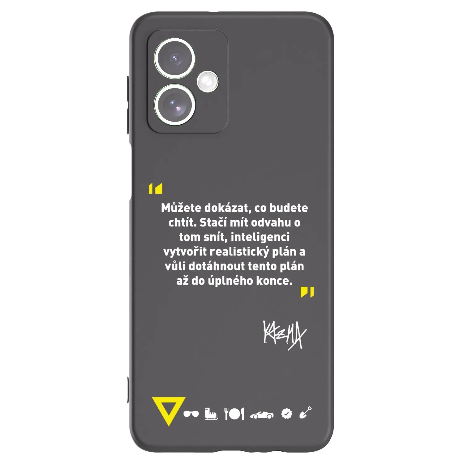 Silikónový čierny obal pre Motorola Moto G54 5G - Kazma - MŮŽETE DOKÁZAT, CO BUDETE CHTÍT