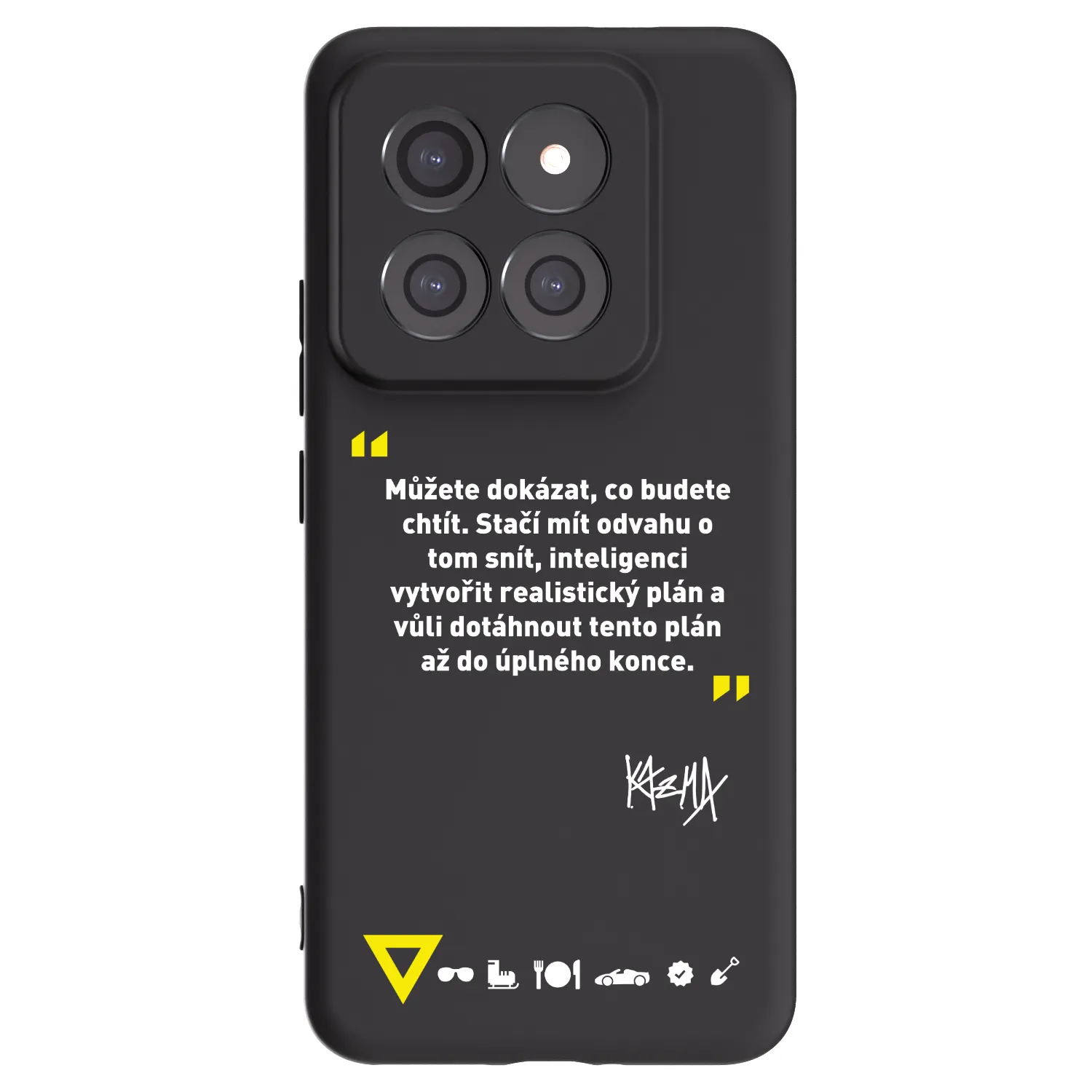 Picasee silikónový čierny obal pre Xiaomi 14 Pro - Kazma - MŮŽETE DOKÁZAT, CO BUDETE CHTÍT