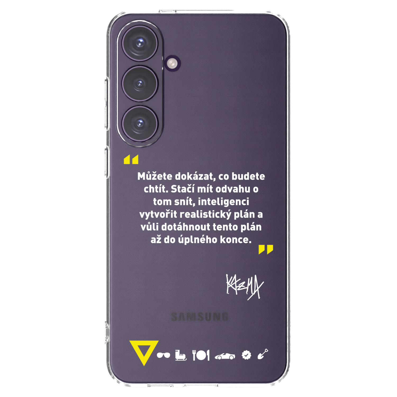 Picasee silikónový prehľadný obal pre Samsung Galaxy S24+ S926B 5G - Kazma - MŮŽETE DOKÁZAT, CO BUDETE CHTÍT