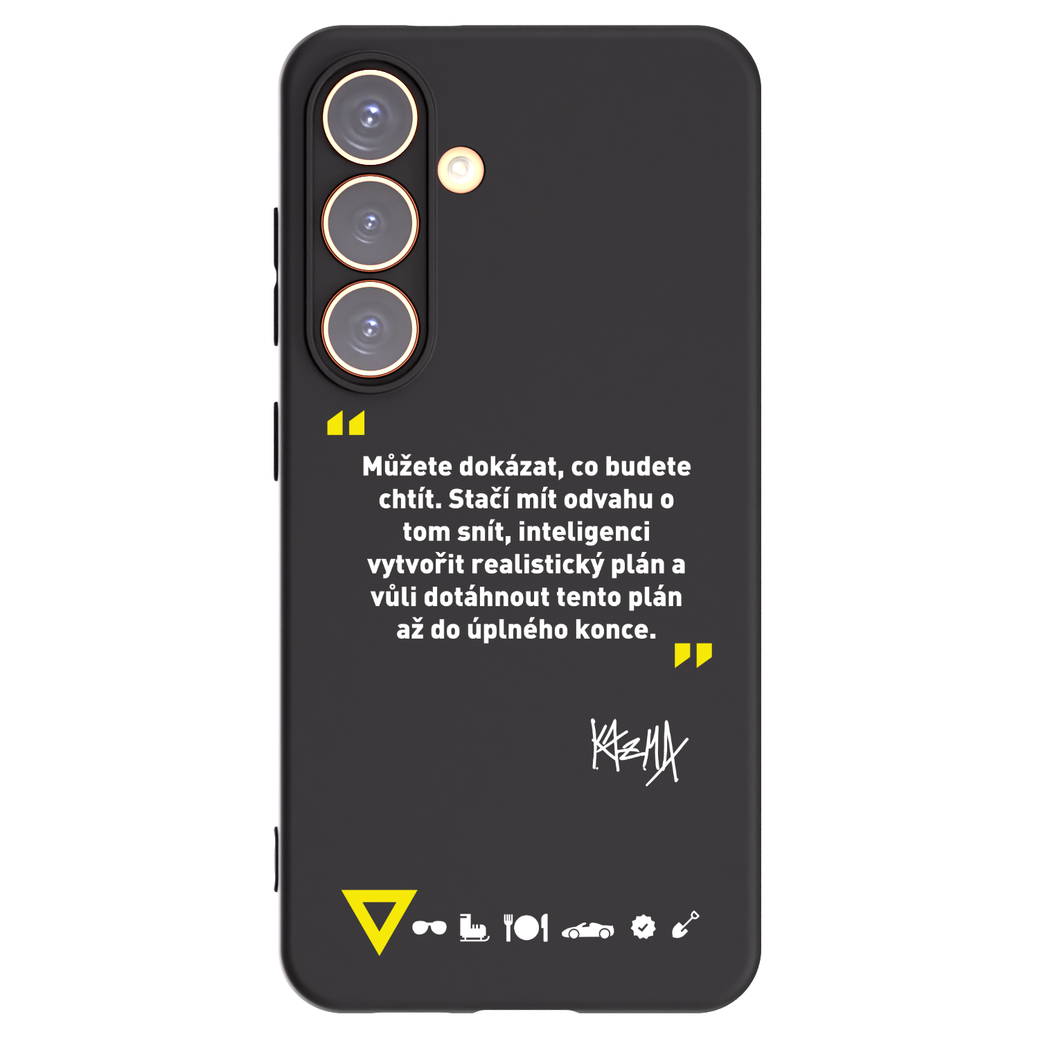 Picasee silikónový čierny obal pre Samsung Galaxy S24 S921B 5G - Kazma - MŮŽETE DOKÁZAT, CO BUDETE CHTÍT