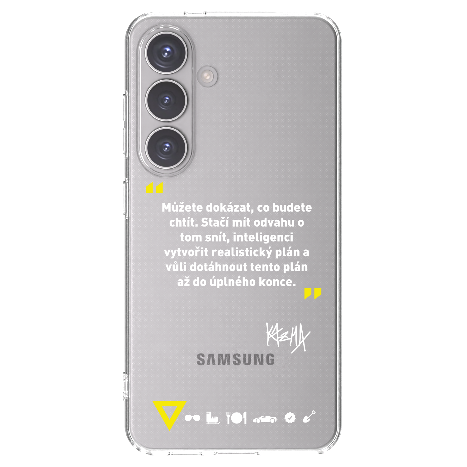 Picasee silikónový prehľadný obal pre Samsung Galaxy S24 S921B 5G - Kazma - MŮŽETE DOKÁZAT, CO BUDETE CHTÍT