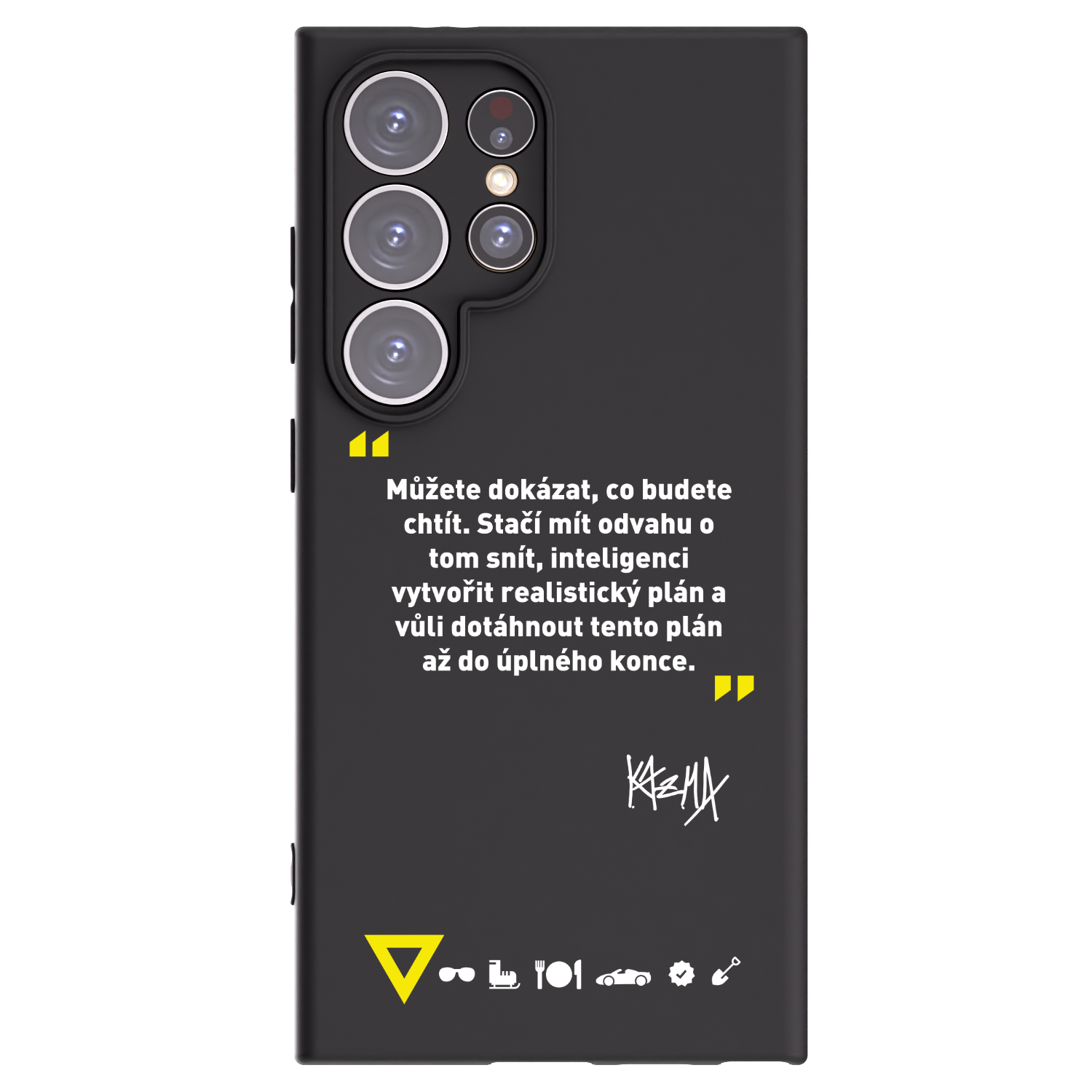 Picasee silikónový čierny obal pre Samsung Galaxy S24 Ultra S928B 5G - Kazma - MŮŽETE DOKÁZAT, CO BUDETE CHTÍT