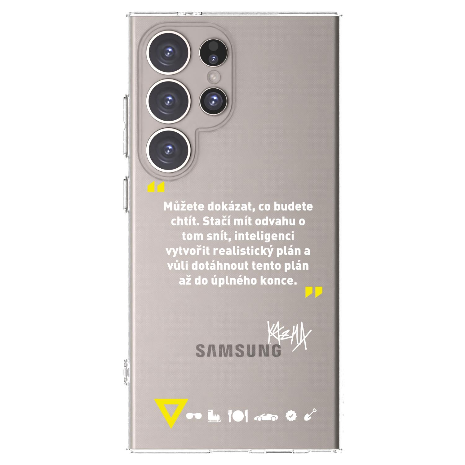 Picasee silikónový prehľadný obal pre Samsung Galaxy S24 Ultra S928B 5G - Kazma - MŮŽETE DOKÁZAT, CO BUDETE CHTÍT