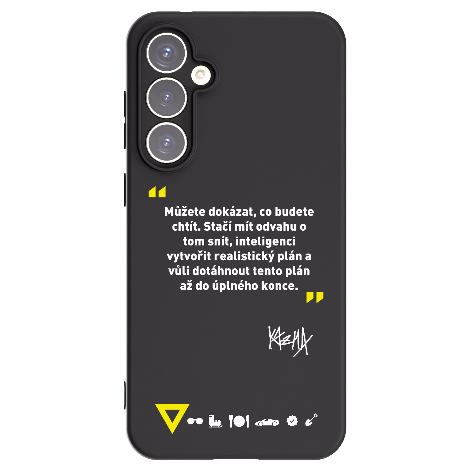 Picasee silikónový čierny obal pre Samsung Galaxy S23 FE S711B - Kazma - MŮŽETE DOKÁZAT, CO BUDETE CHTÍT