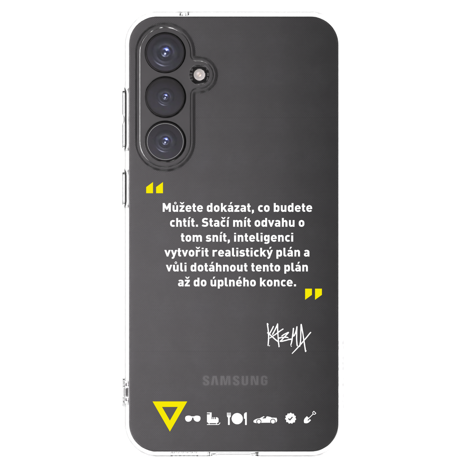 Picasee silikónový prehľadný obal pre Samsung Galaxy S23 FE S711B - Kazma - MŮŽETE DOKÁZAT, CO BUDETE CHTÍT