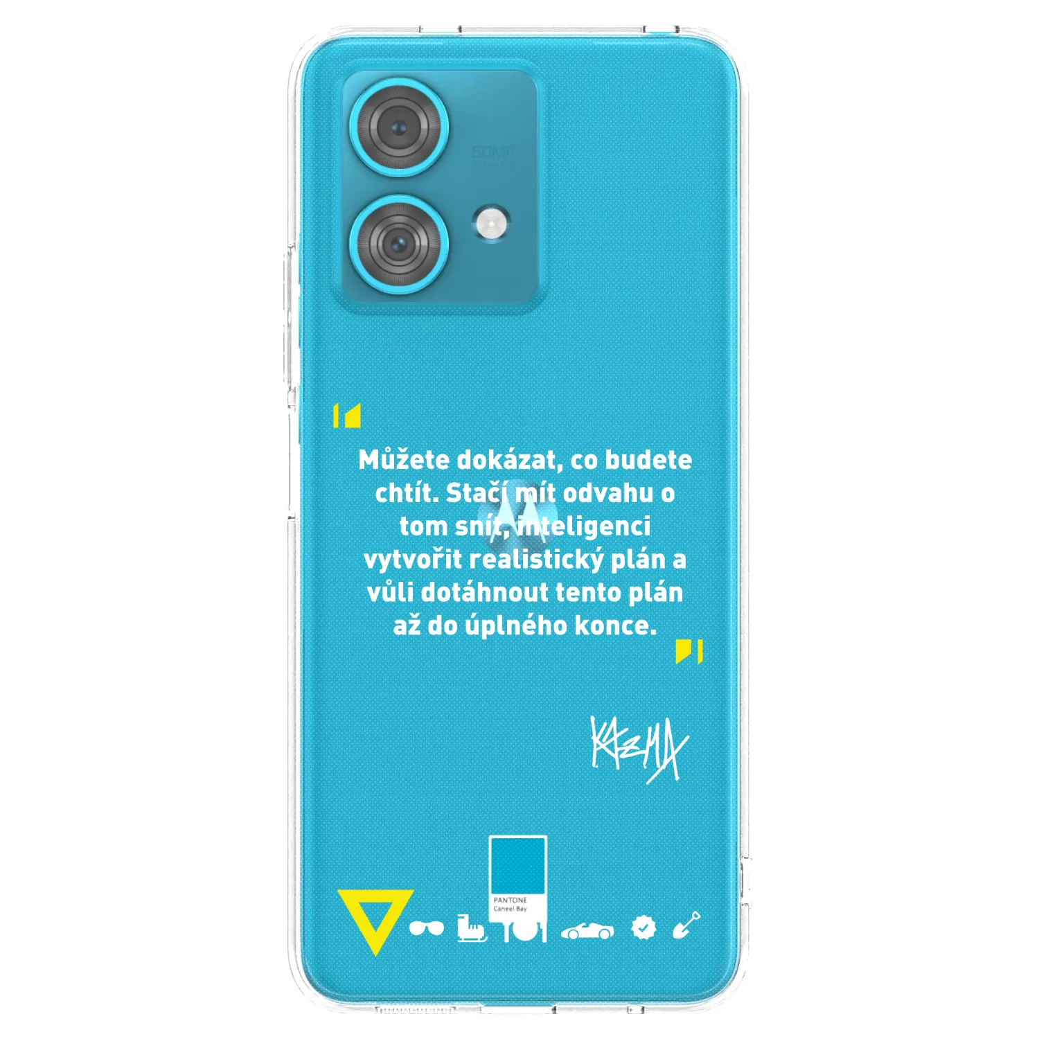Picasee silikónový prehľadný obal pre Motorola Edge 40 Neo - Kazma - MŮŽETE DOKÁZAT, CO BUDETE CHTÍT