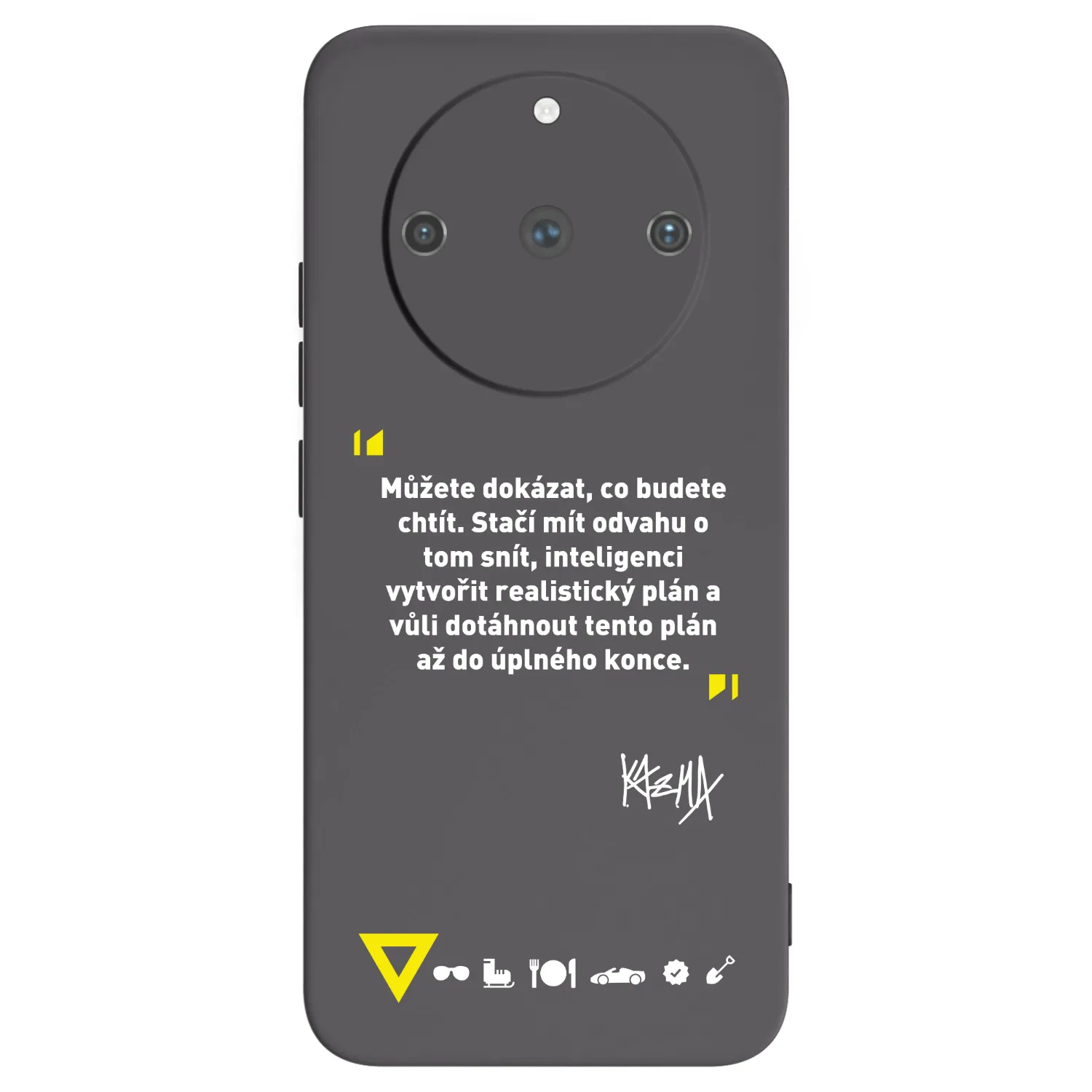 Picasee silikónový čierny obal pre Realme 11 Pro+ - Kazma - MŮŽETE DOKÁZAT, CO BUDETE CHTÍT