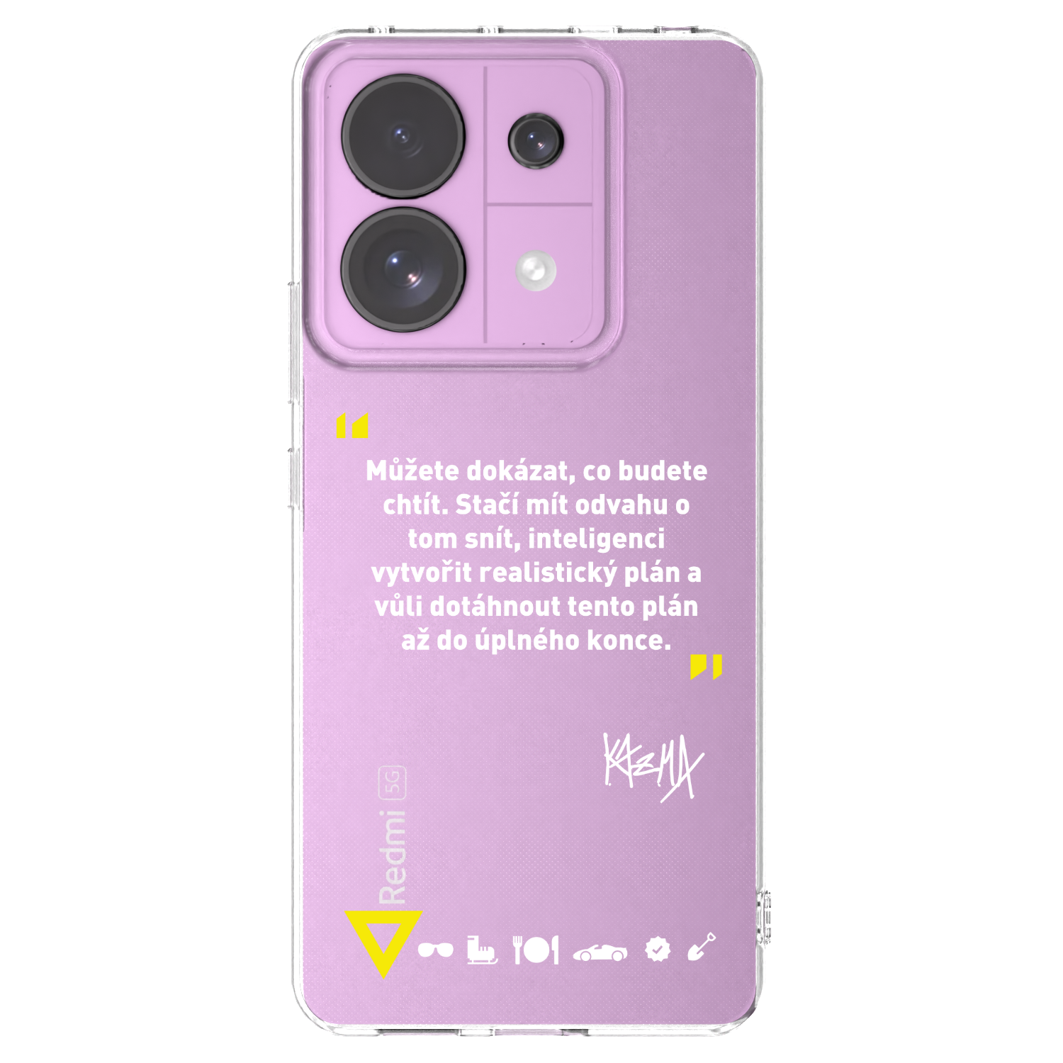 Picasee silikónový prehľadný obal pre Xiaomi Redmi Note 13 Pro 5G - Kazma - MŮŽETE DOKÁZAT, CO BUDETE CHTÍT