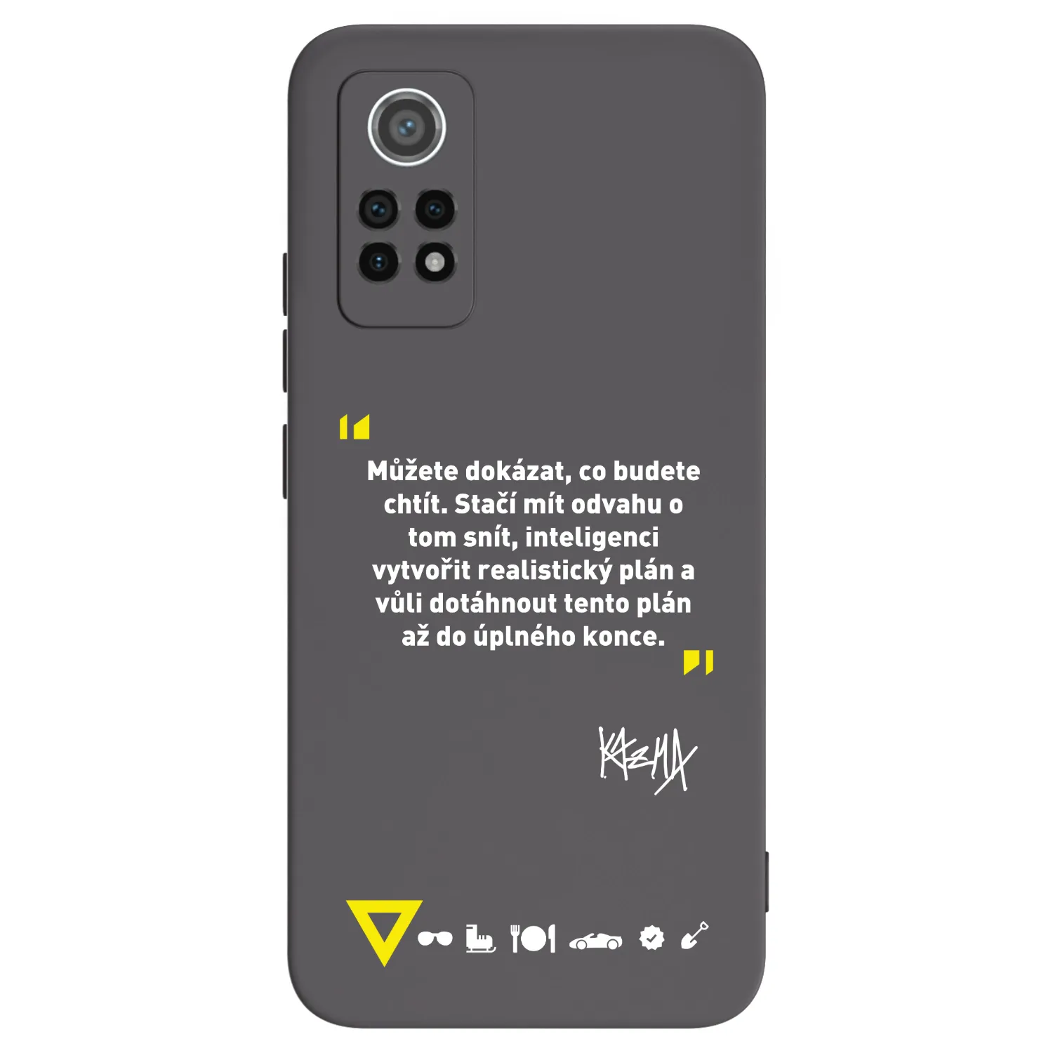 Picasee silikónový čierny obal pre Xiaomi Redmi Note 12 Pro 4G - Kazma - MŮŽETE DOKÁZAT, CO BUDETE CHTÍT